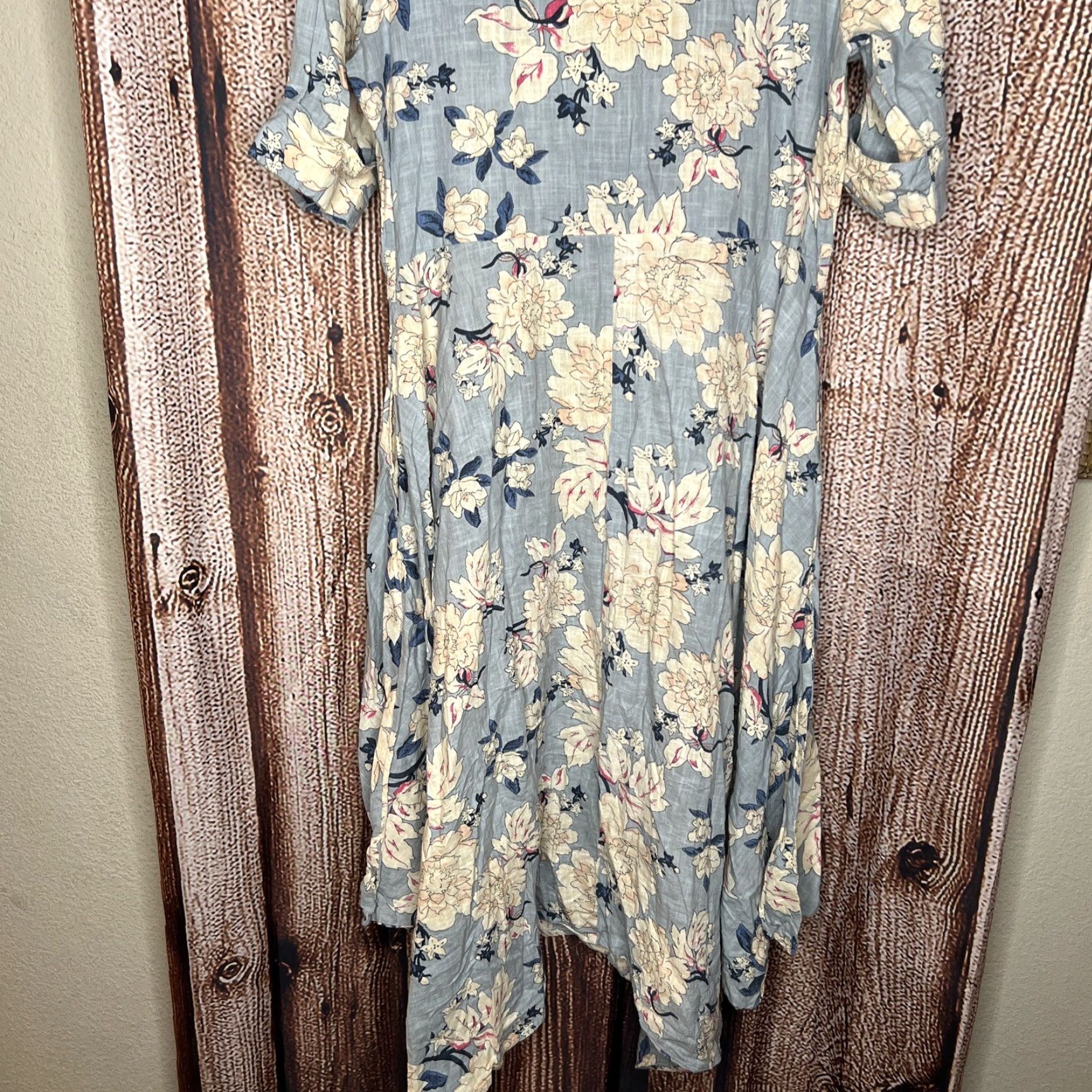 Vintage VINTAGE Bombay Paisley Button Front Dress Womens Midi Floral Knit Viscose Short Sleeve V-Neck Midi Casual Regular M Size M / US 6-8 / IT 42-44 - 4 Thumbnail