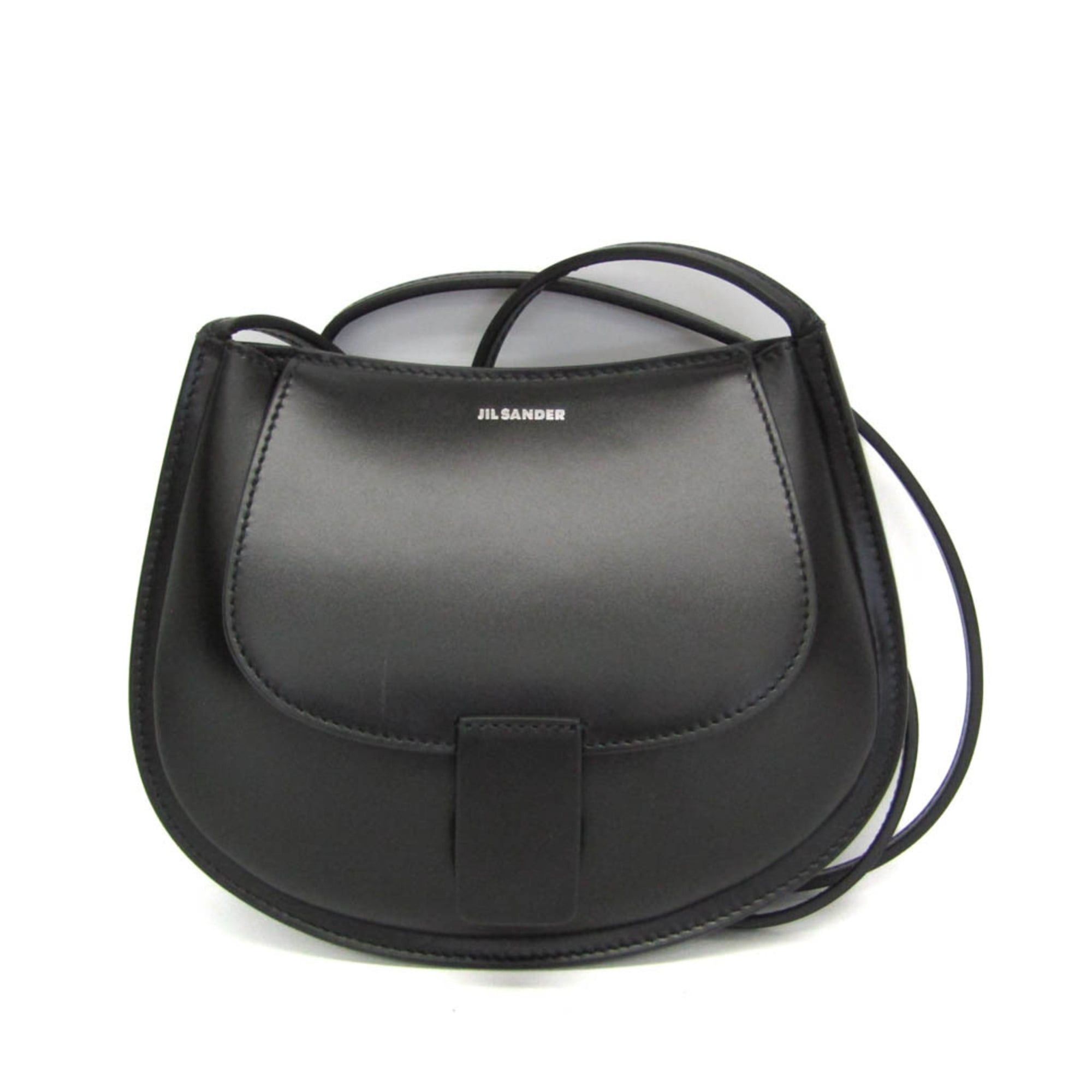 Jil Sander Jil Sander Crescent Women's Leather Shoulder Bag Black Size ONE SIZE - 1 Thumbnail