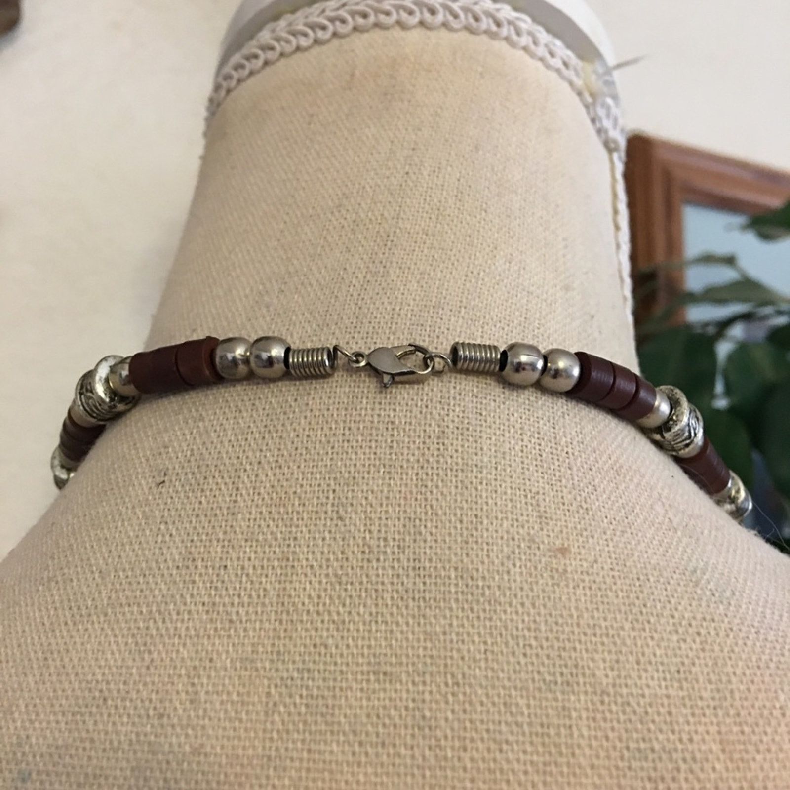 Jewelry Boho brown and silver bead choker necklace Size ONE SIZE - 5 Thumbnail