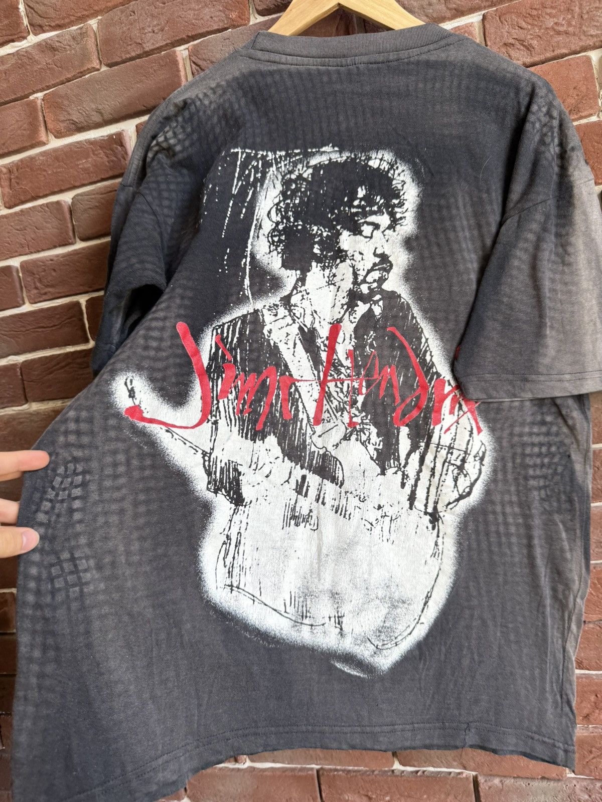 Vintage Vintage 90s Jimi Hendrix Faded Band Rock Black T-shirt l Size US L / EU 52-54 / 3 - 10 Thumbnail