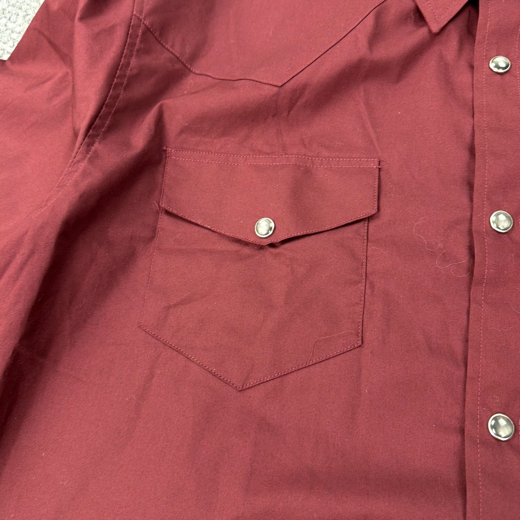 Vintage Gibson Trading Company Shirt Mens XL Burgundy Western Pearl Snap Long Sleeve Size US XL / EU 56 / 4 - 3 Thumbnail