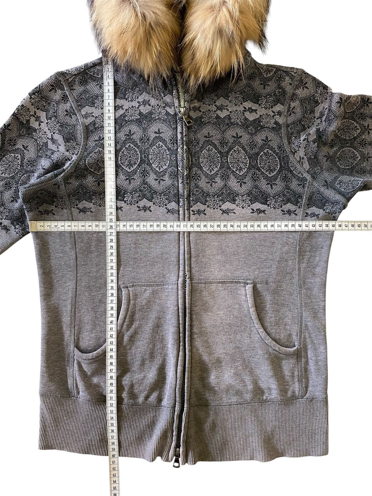 Japanese Brand Fur Luxury Hood Zip Hoodie Grey Tribal Pattern Y2K Jacket Size M / US 6-8 / IT 42-44 - 20 Thumbnail