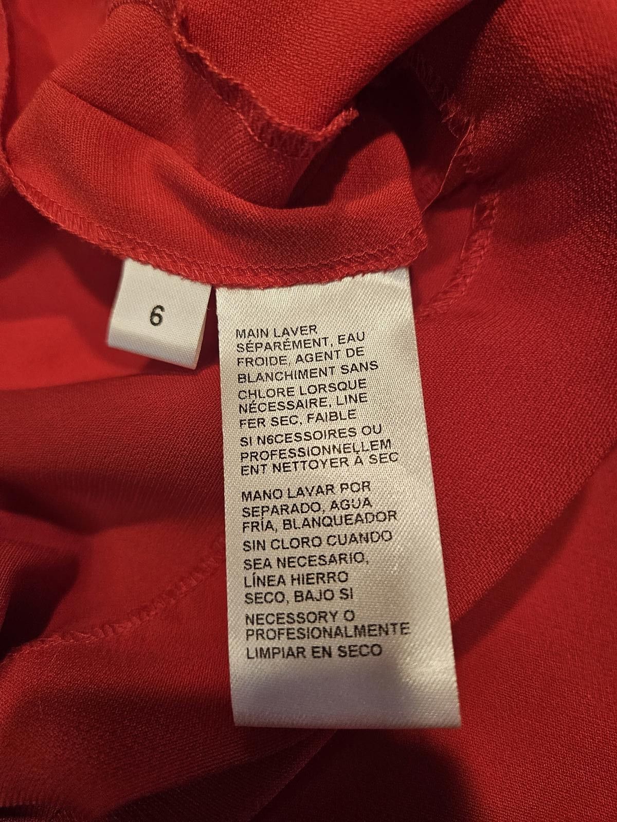 Designer Elegant Doncaster Red Blouse - Size 6 Size M / US 6-8 / IT 42-44 - 6 Thumbnail