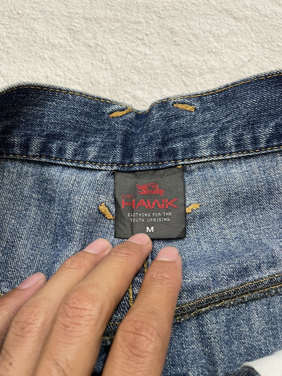 Japanese Brand 2000s Patchwork Denim Cargo Jeans with Camo Panels Size US 30 / EU 46 - 7 Thumbnail