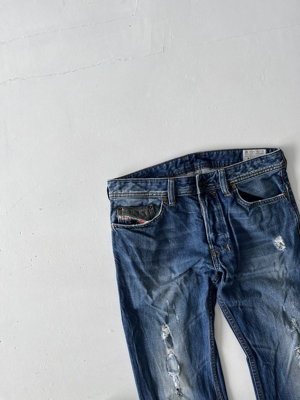 Diesel × Vintage Vntage 90 Diesel Disstresed washed Flare Low Rise jeans Y2k Size US 30 / EU 46 - 3 Thumbnail