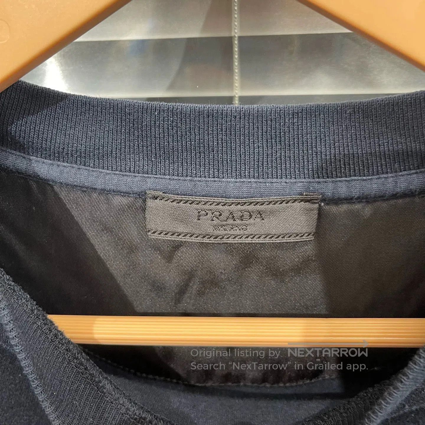 Prada Black Short Sleeve T-Shirt with Patch Pocket. Size US M / EU 48-50 / 2 - 3 Thumbnail