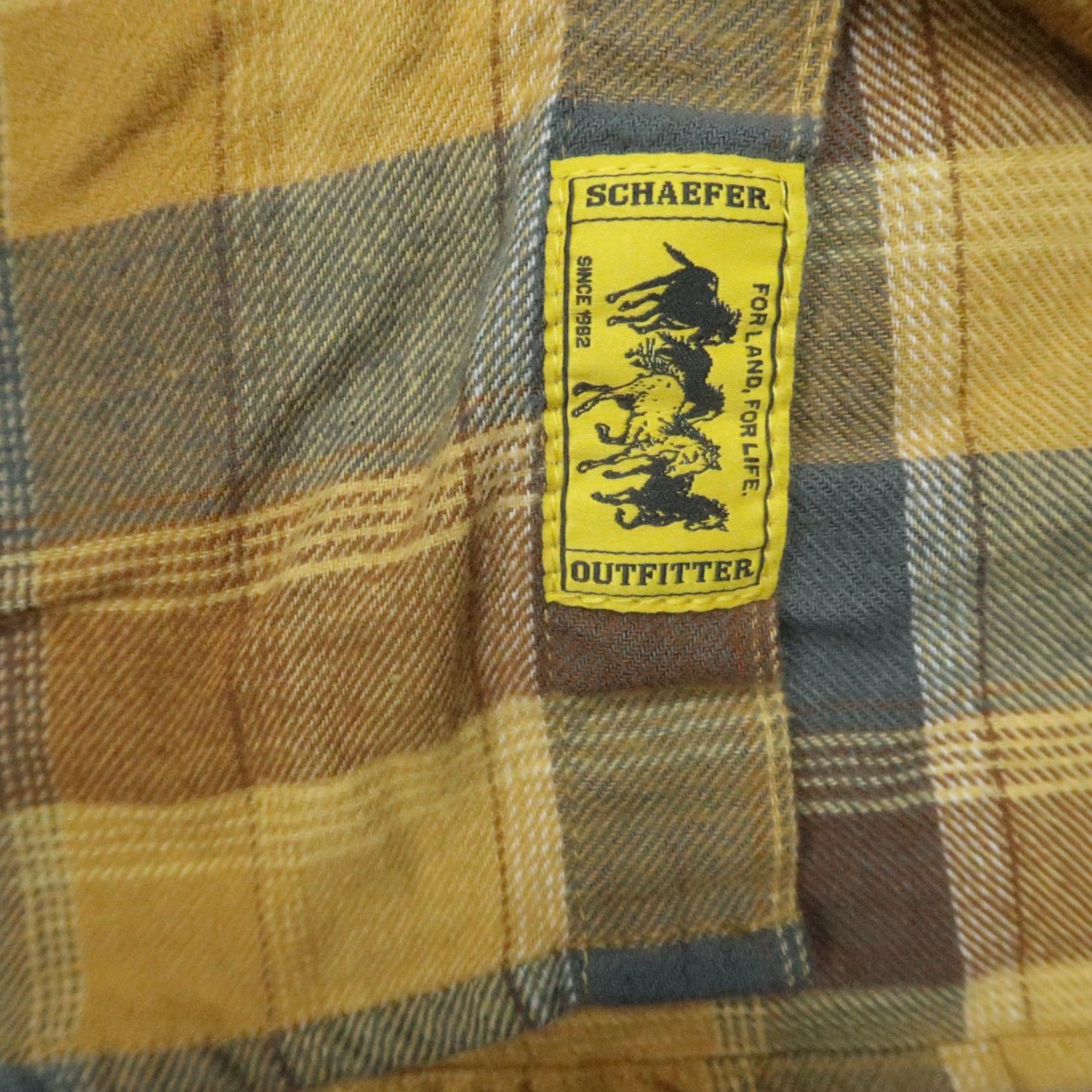 Vintage Schaefer Outfitter Shirt Mens Medium Yellow Plaid Flannel Long Sleeve Button Size US M / EU 48-50 / 2 - 4 Thumbnail