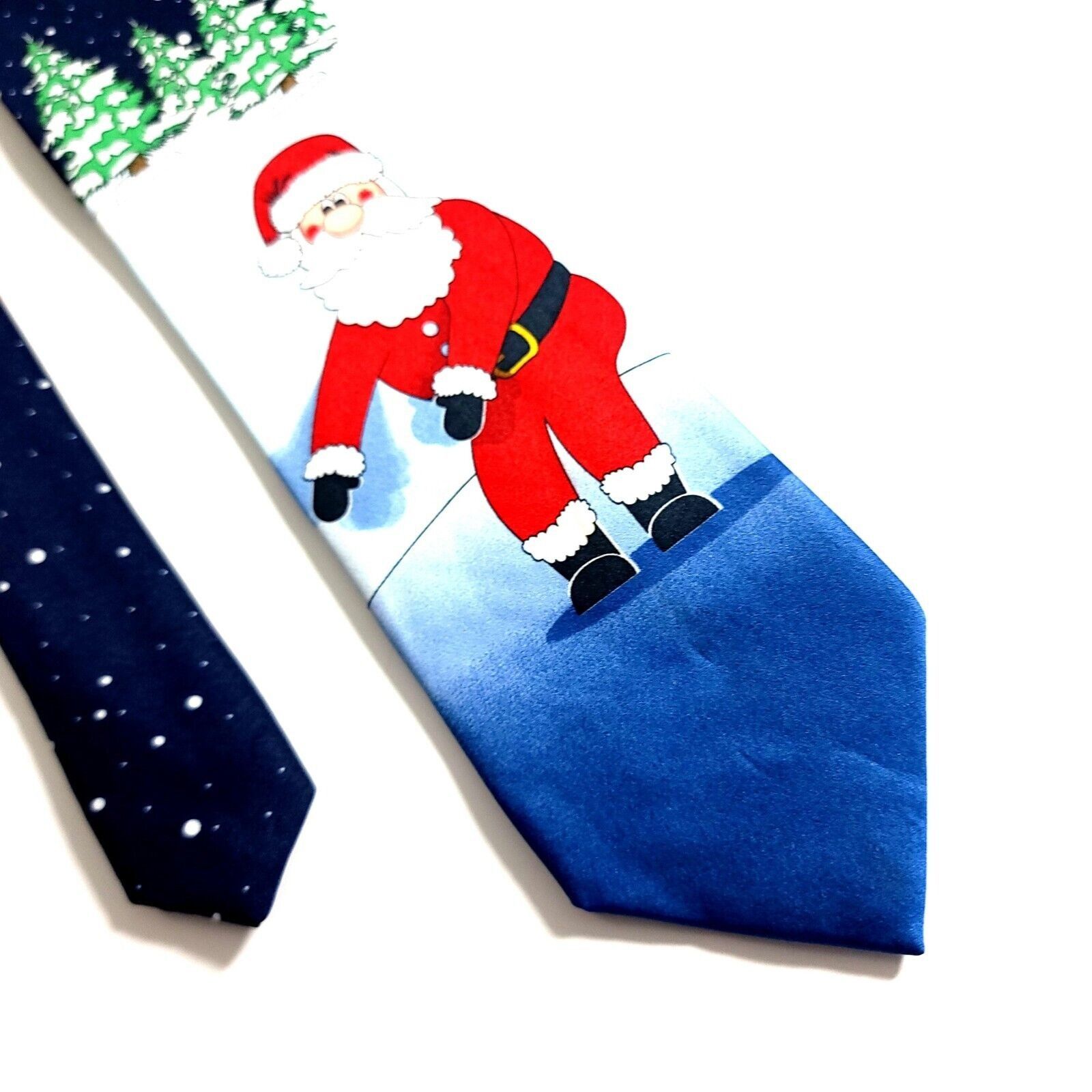 Vintage Hallmark Holliday Traditions Blue Print "Flossin Through The Size ONE SIZE - 1 Thumbnail
