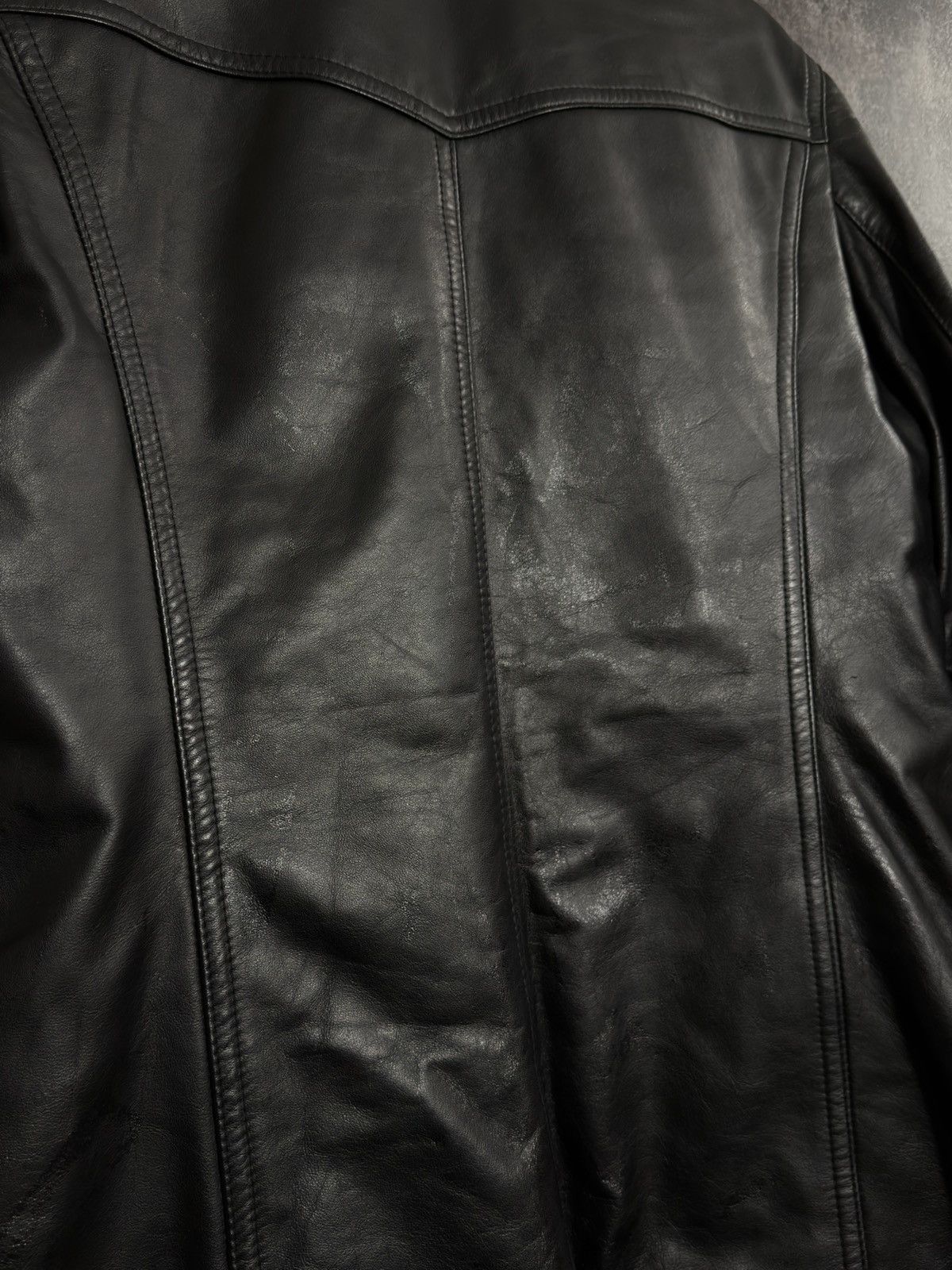 Vintage Crazy Vintage 80s Polizei Leather Jacket Schott Hussar Raf Size US L / EU 52-54 / 3 - 19 Thumbnail