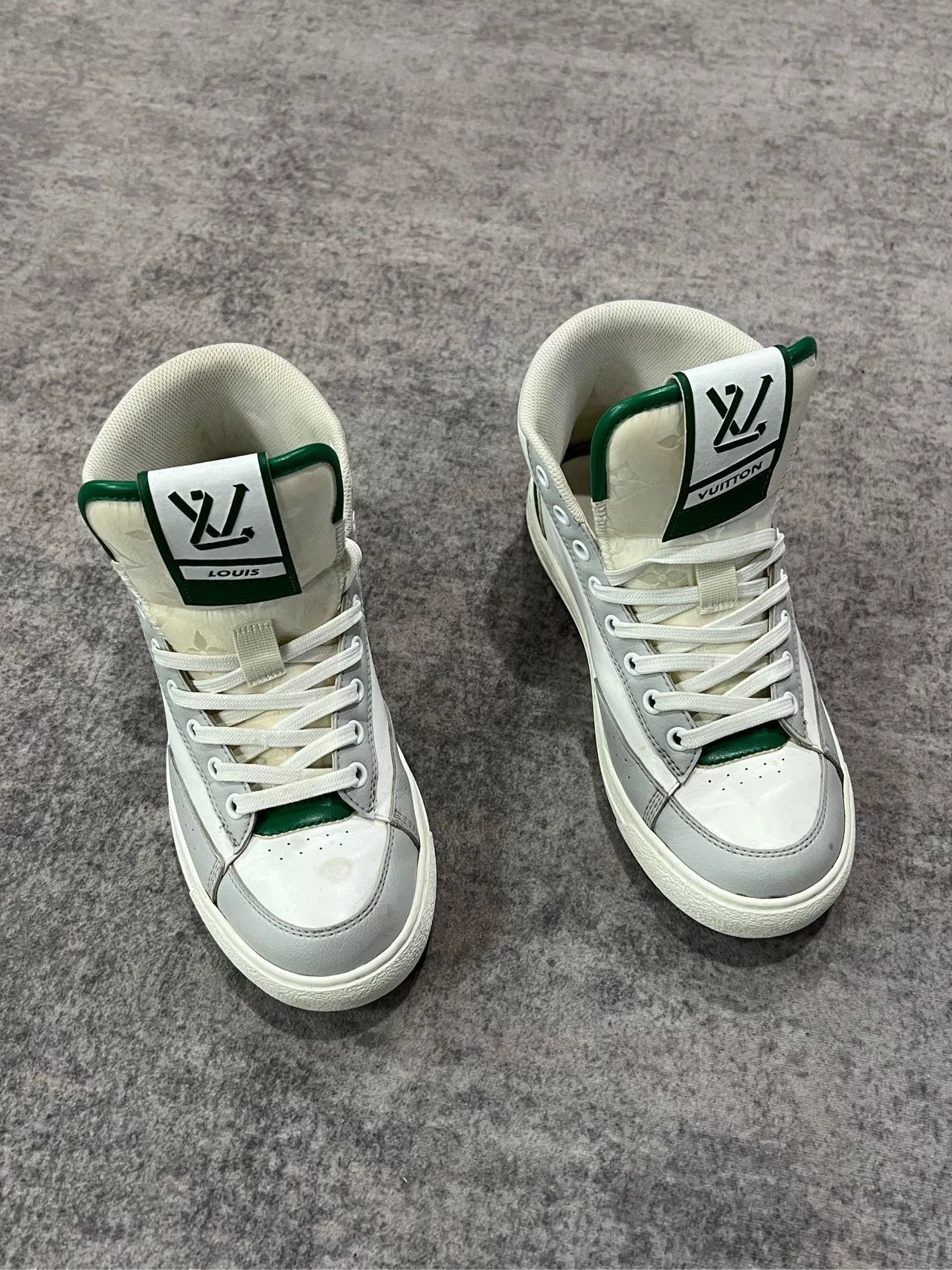 Louis Vuitton LV Green High-Top Sneakers Size US 4.5 / IT 34.5 - 1 Thumbnail