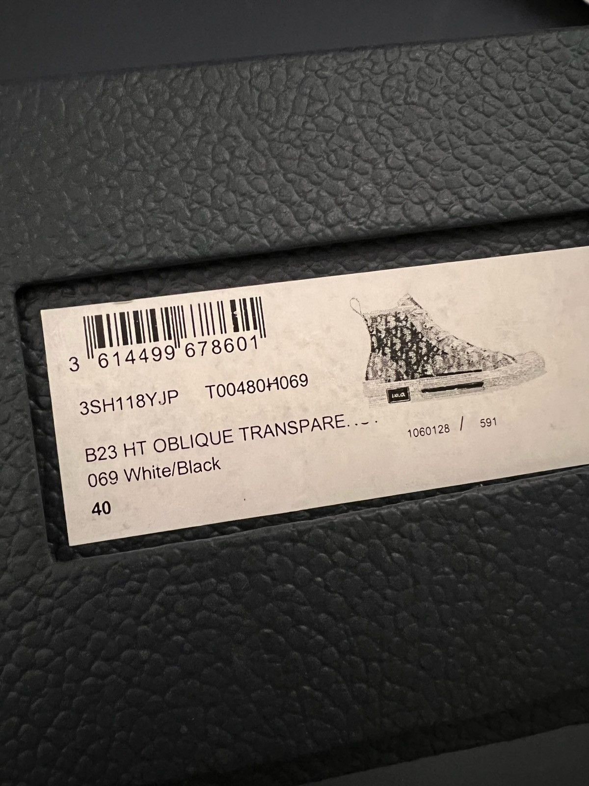 Dior 40 Dior OG B23 Oblique Black White High Top Logo Sneakers Size US 7 / EU 40 - 15 Thumbnail
