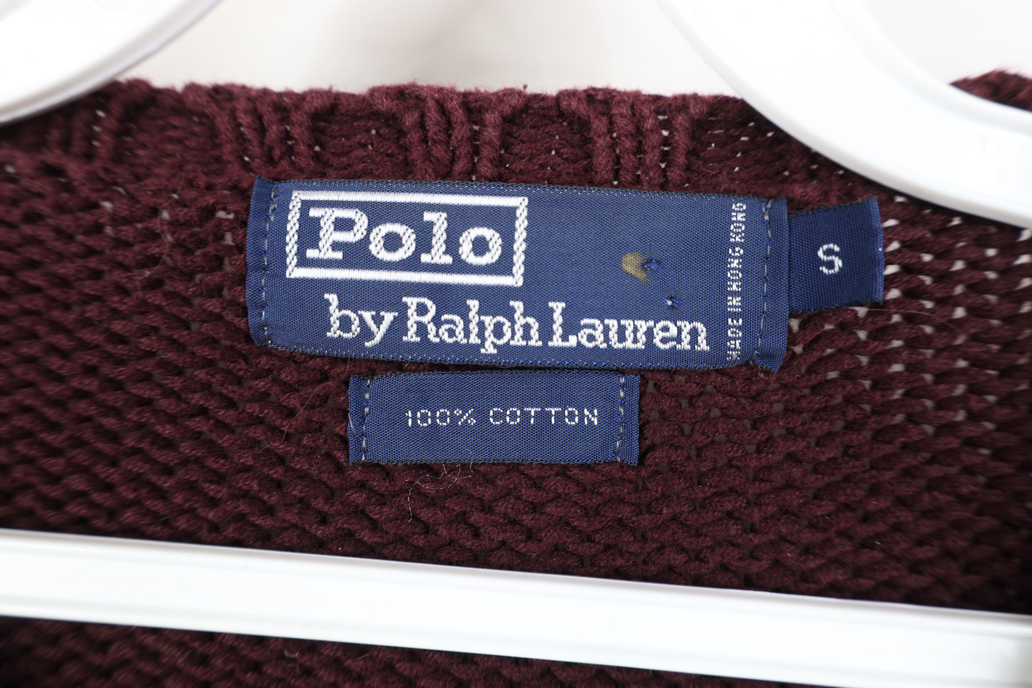 Ralph Lauren Vintage 80s 90s Ralph Lauren Ribbed Knit Sweater Maroon Size US S / EU 44-46 / 1 - 8 Thumbnail