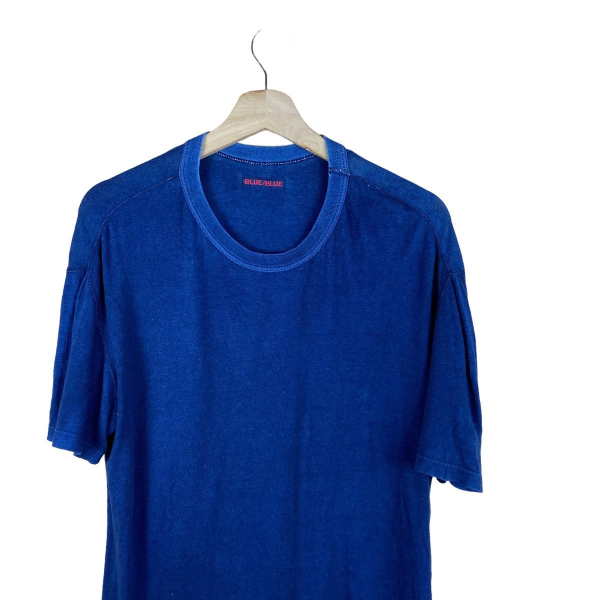 Blue Blue Japan × Indigo × Japanese Brand VINTAGE BLUE BLUE JAPAN PLAIN BASIC TEE Size US M / EU 48-50 / 2 - 2 Thumbnail