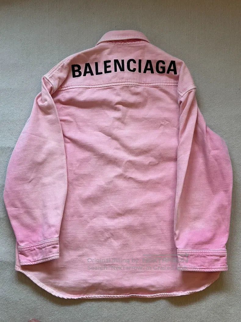 Balenciaga Balenciaga Back Logo Denim Shirt Size US S / EU 44-46 / 1 - 3 Thumbnail