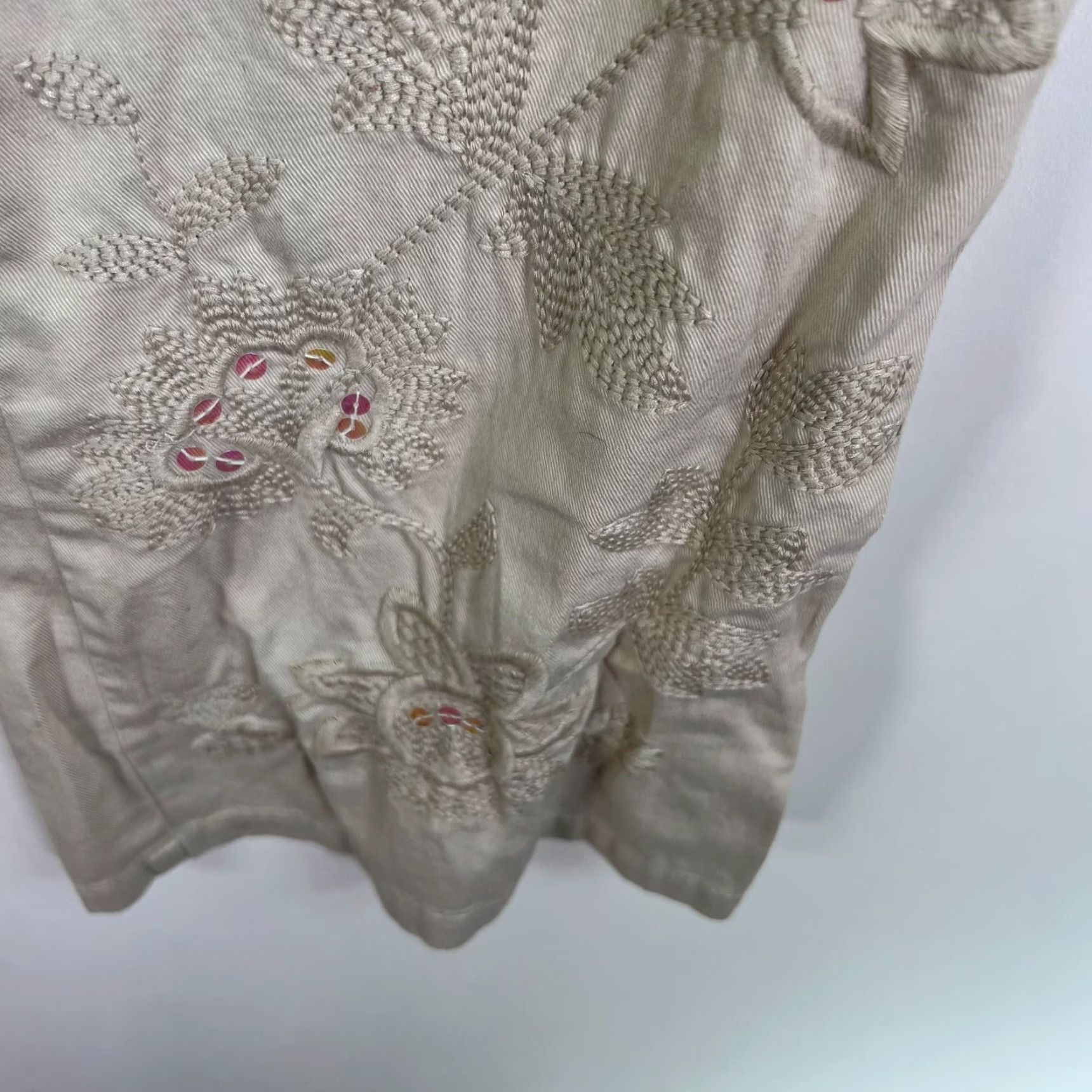 Vintage VINTAGE The Limited Drew Fit Wide Leg Pants Women's Regular 8 Beige Floral Embroidered 34x32 90s City Preppy Mens/Womens Size 30" / US 8 / IT 44 - 6 Thumbnail