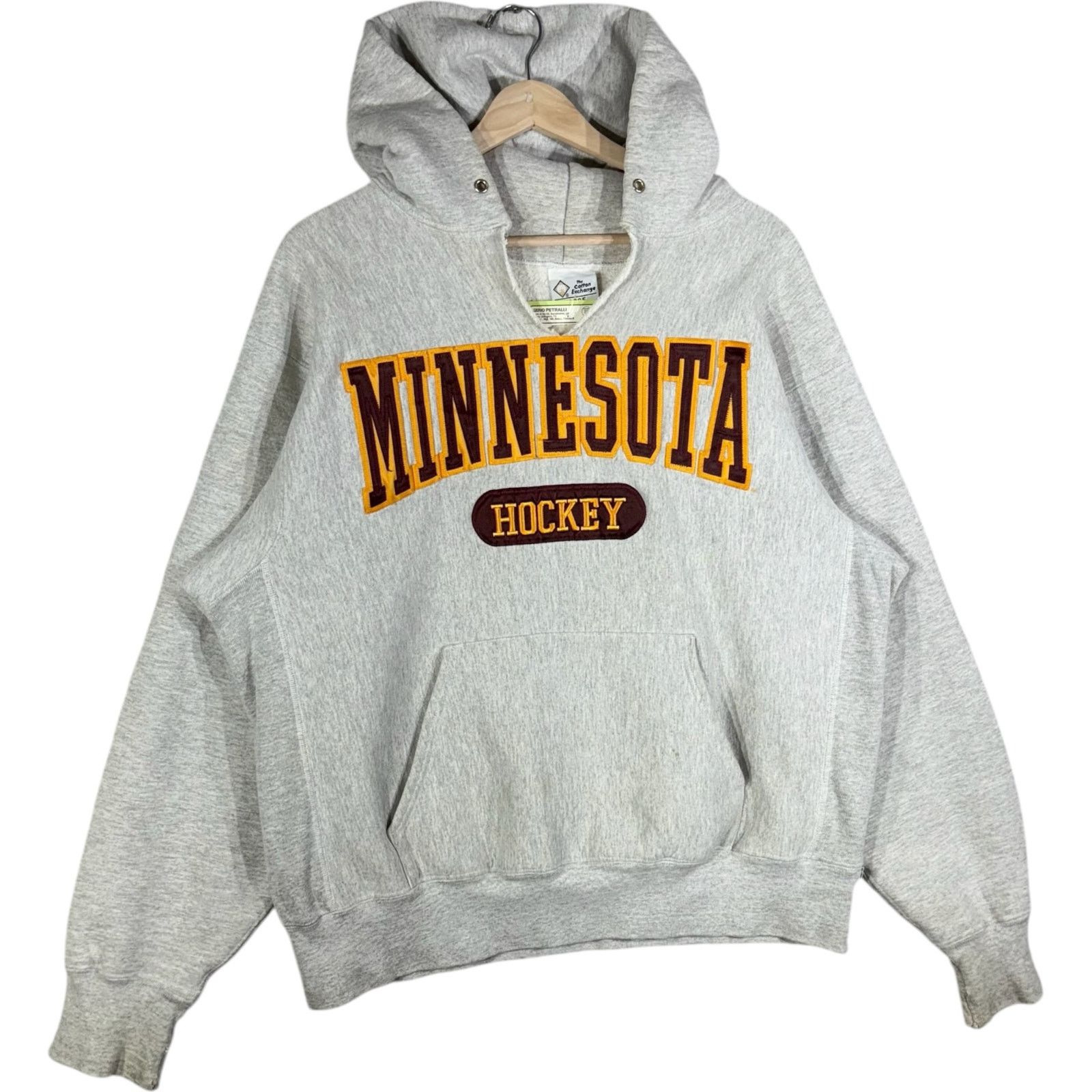 Vintage Vintage Minnesota Hockey Arch Spellout Hoodie Large Size US L / EU 52-54 / 3 - 4 Thumbnail