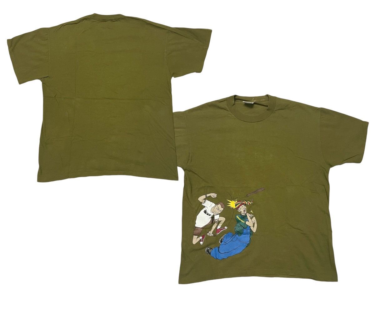 Vintage 90s GRAPHIC TSHIRT RARE DESIGN ON ANVIL TAG Size US L / EU 52-54 / 3 - 1 Thumbnail