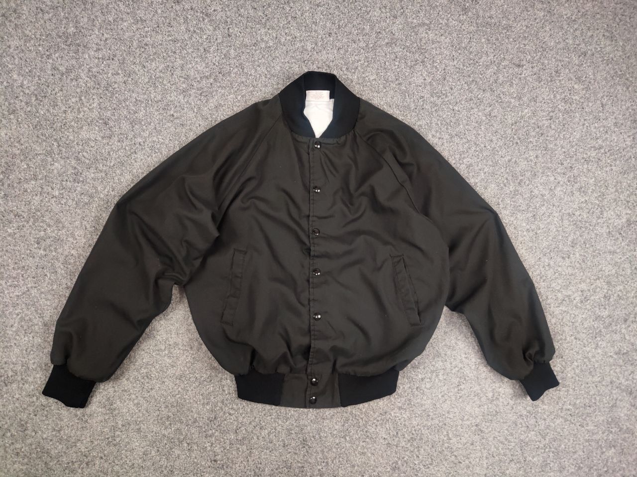 Vintage Vintage 90's Auburn USA Varsity Black Blank Bomber Jacket Size US M / EU 48-50 / 2 - 7 Thumbnail