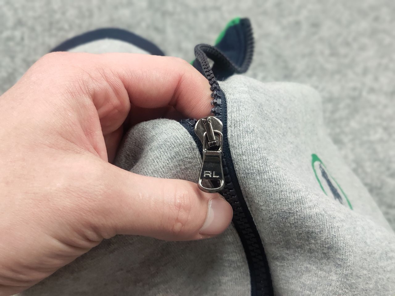 Polo Ralph Lauren Polo Sport Ralph Lauren Vintage Gray Logo Zip Track Jacket Size US L / EU 52-54 / 3 - 15 Thumbnail