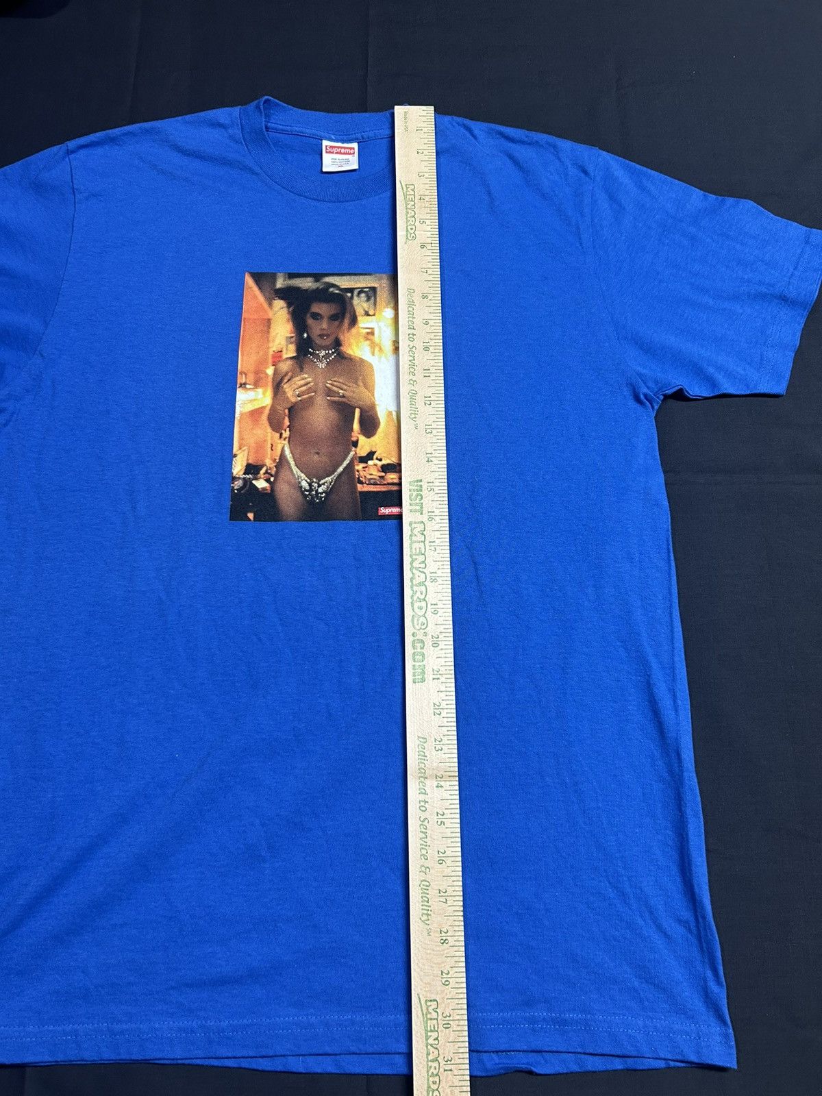Supreme Supreme Nan Goldin Kim In Rhinestone T Shirt Blue Mens Nude Size US XL / EU 56 / 4 - 7 Thumbnail
