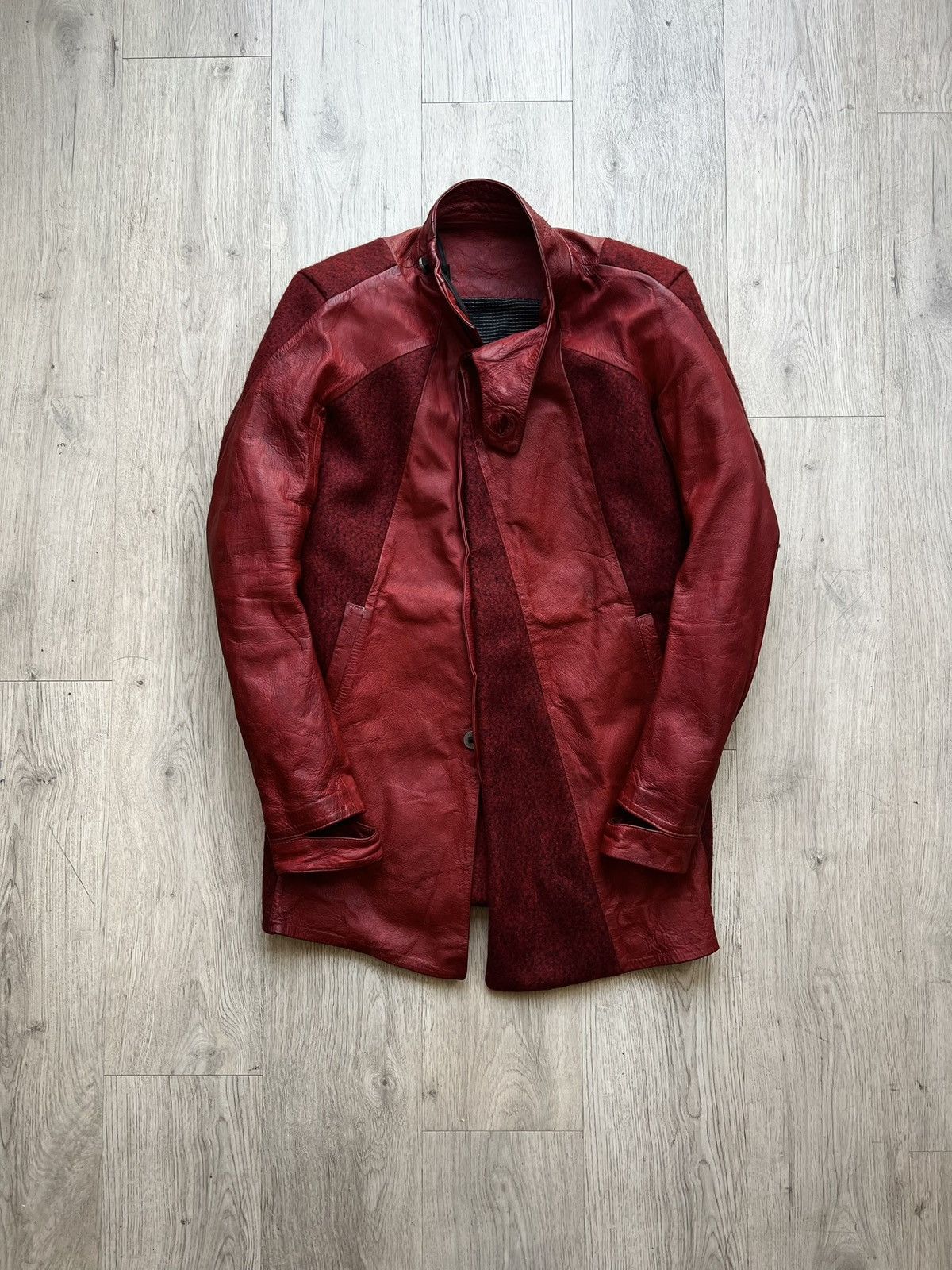 Boris Bidjan Saberi Boris Bidjan Saberi Fw15 Hybrid waxed horse leather jacket Size US M / EU 48-50 / 2 - 1 Thumbnail