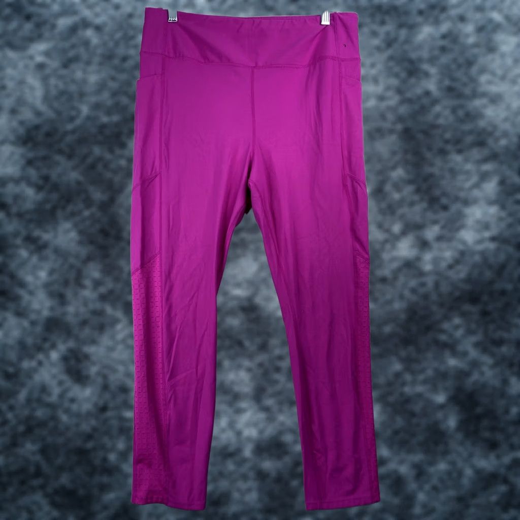 Avia Avia Leggings XL Pink High Rise Waist Phone Leg Pockets Stretch Yoga Athletic Womens Size 24" / US 00 / IT 34 - 1 Thumbnail