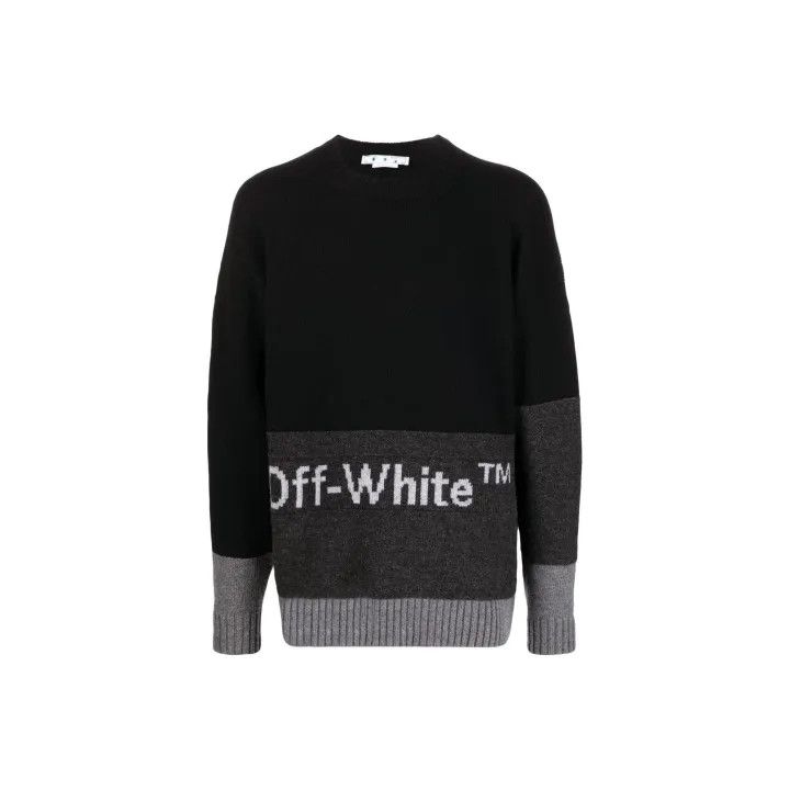 Off-White Off-White Black Logo Knit Sweater for Men 0079 Size US XXL / EU 58 / 5 - 1 Thumbnail