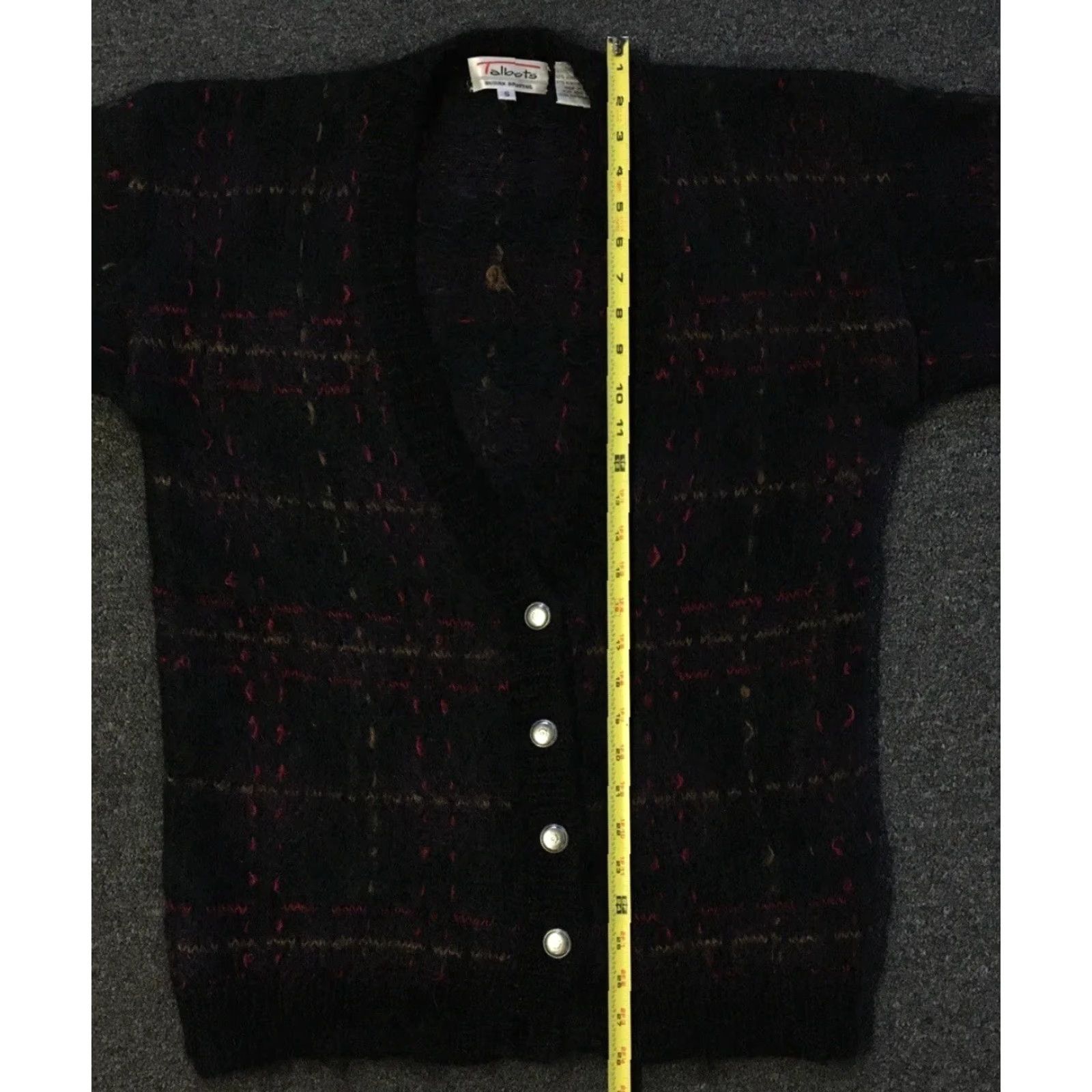 Vintage VINTAGE Susan Bristol Plaid Mohair Cardigan Sweater S Women Black 80s 90s Art Western Ski Heart Covered Keywords Apparel Size S / US 4 / IT 40 - 7 Thumbnail