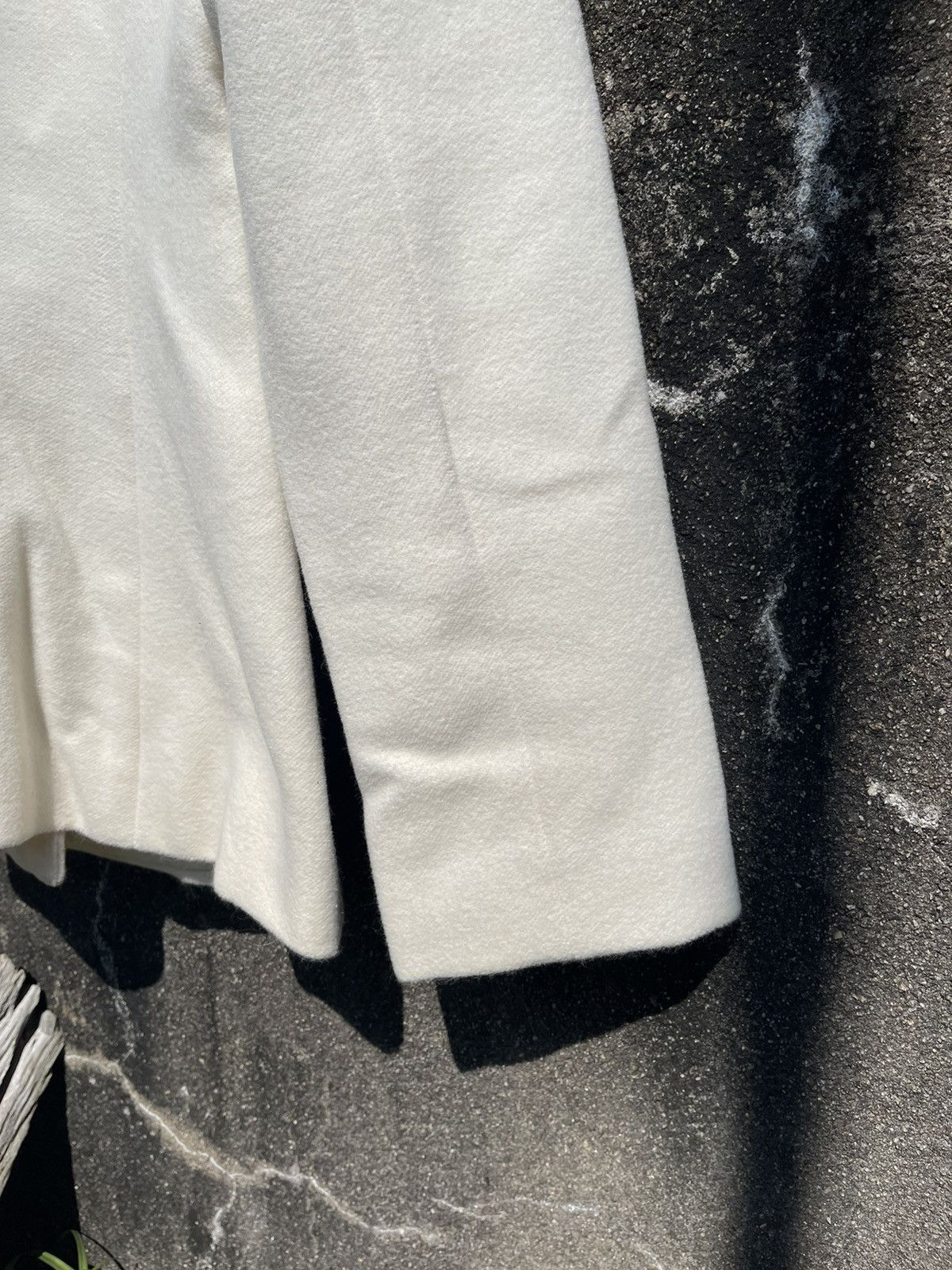 Designer Michel Klein Paris WKMK White Wool Blend Jacket Size S / US 4 / IT 40 - 18 Thumbnail