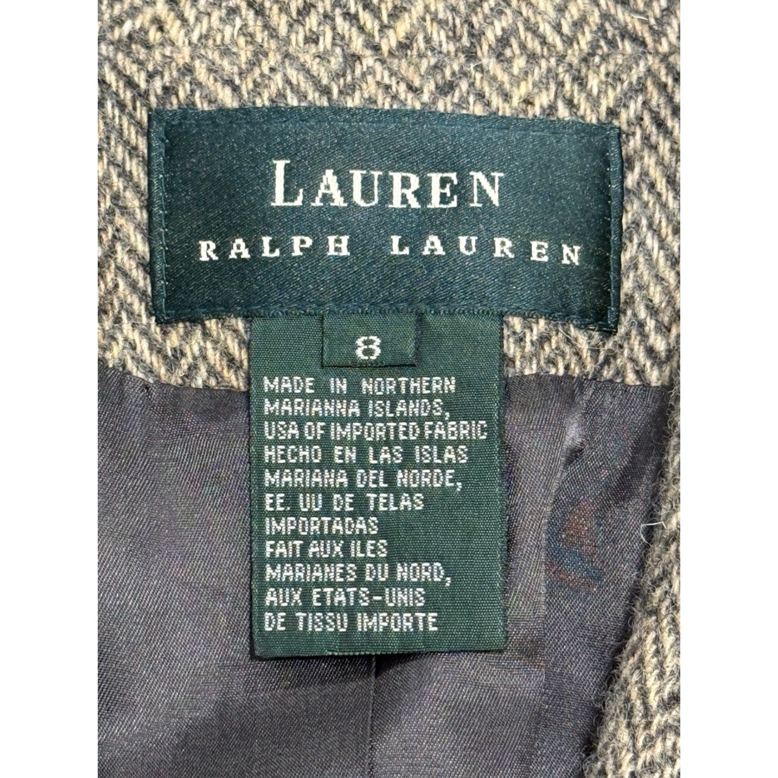 Ralph Lauren VTG Ralph Lauren Blazer Wool 100% Gray Herringbone Size M / US 6-8 / IT 42-44 - 4 Thumbnail