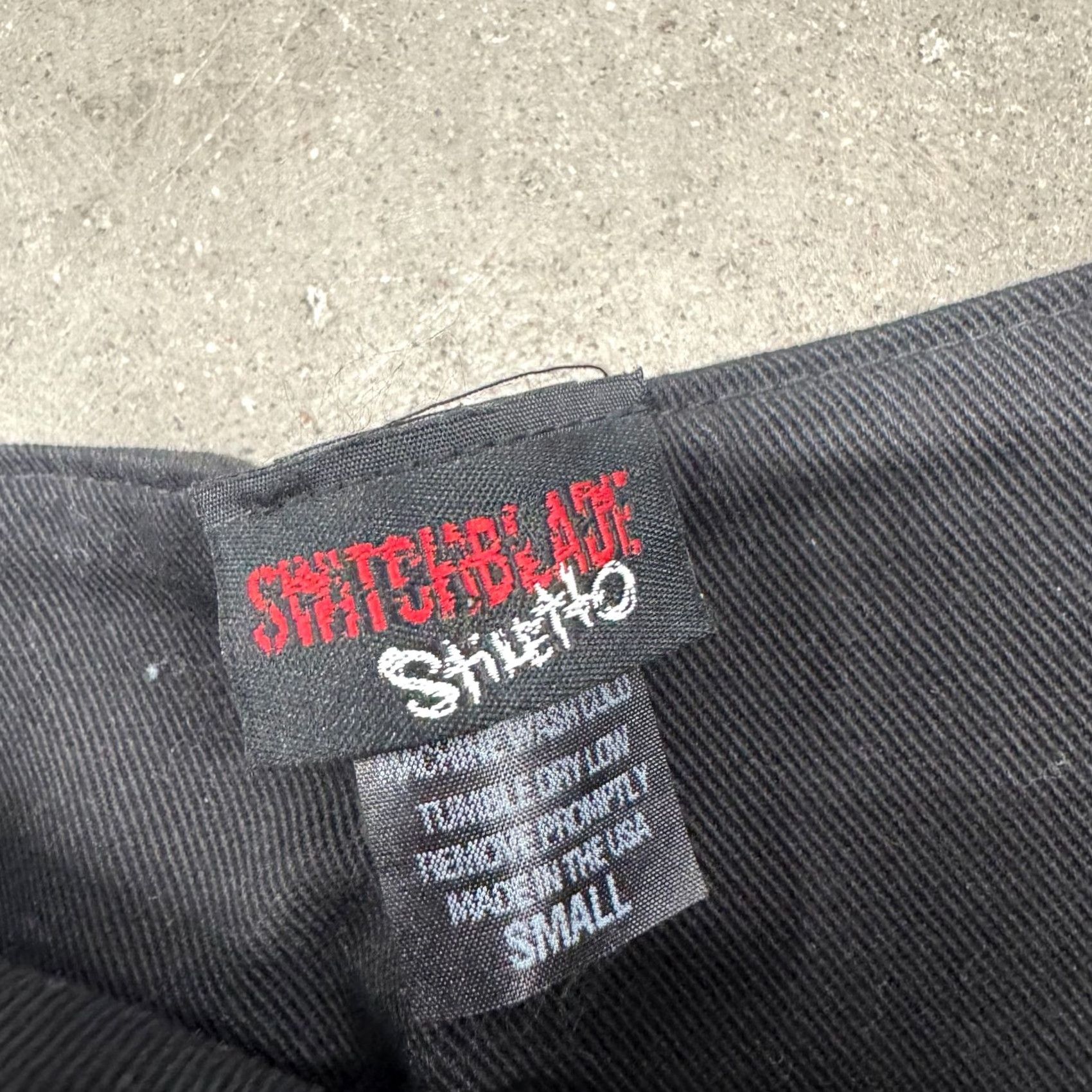 Vintage Switchblade Stiletto Mini Skirt Womens S Black Front Zipper Goth Emo Size 28" / US 6 / IT 42 - 3 Thumbnail