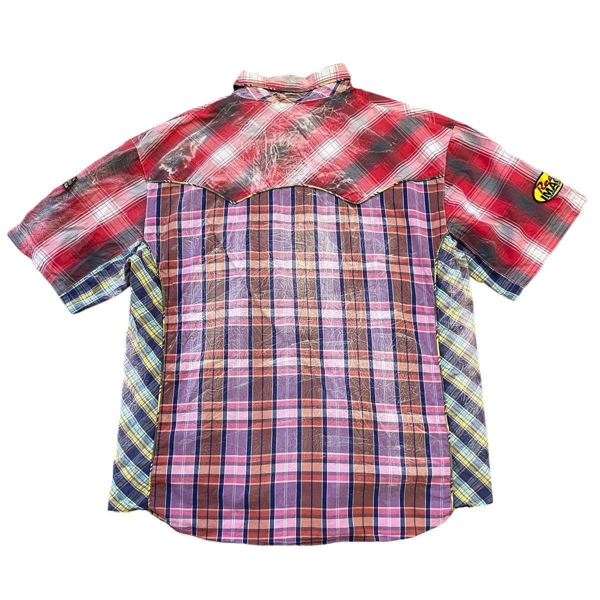 Japanese Brand Multicolor Patchwork Flannel Snap American Gambler Masters Size US XXL / EU 58 / 5 - 4 Thumbnail