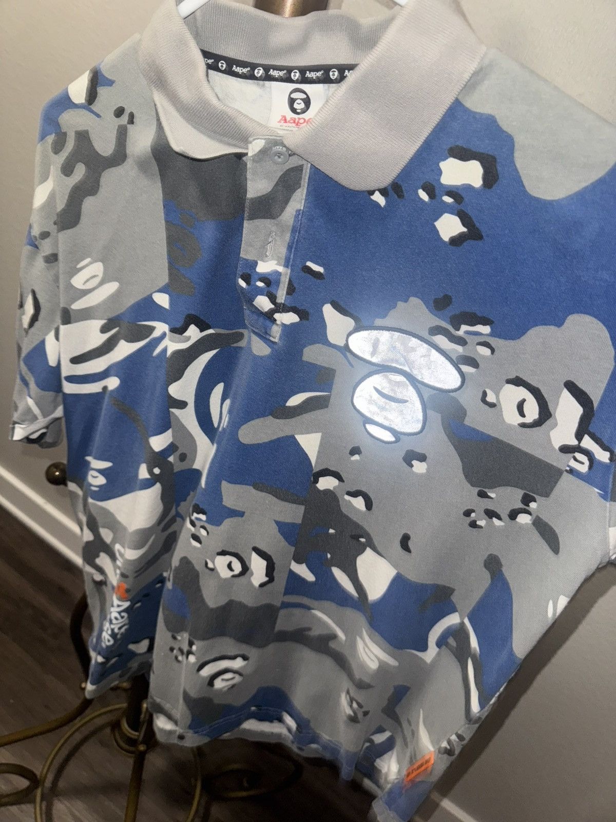 Aape Aape Blue Camo Polo Size US M / EU 48-50 / 2 - 2 Thumbnail
