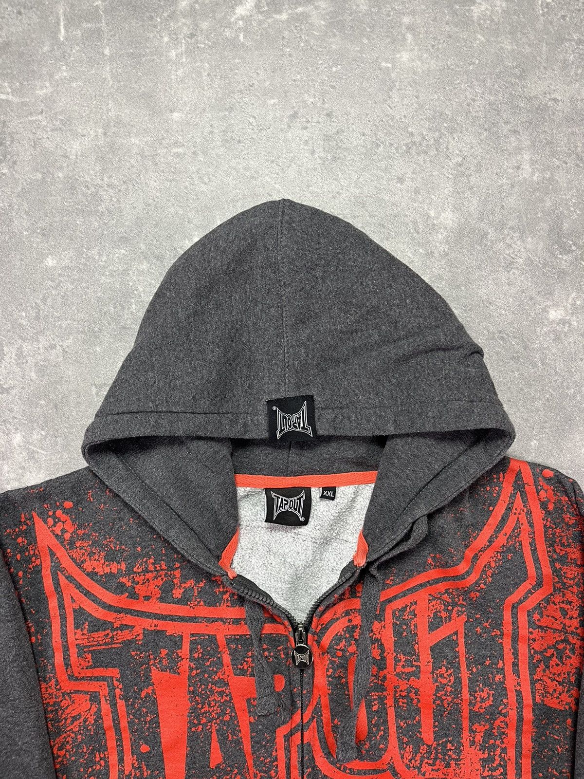 Tapout Tapout Big Splash Logo Grey Zip Hoodie XXL XL Affliction Size US XXL / EU 58 / 5 - 7 Thumbnail