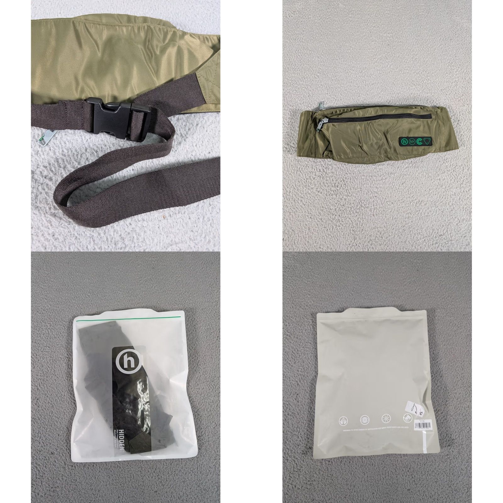 Vintage Hidden NY Shotta Bag V2 Olive Waist Pack Mens One Size Adjustable Travel Hiking Bag Style Belt Bag & Fanny Pack Green Size ONE SIZE - 8 Thumbnail