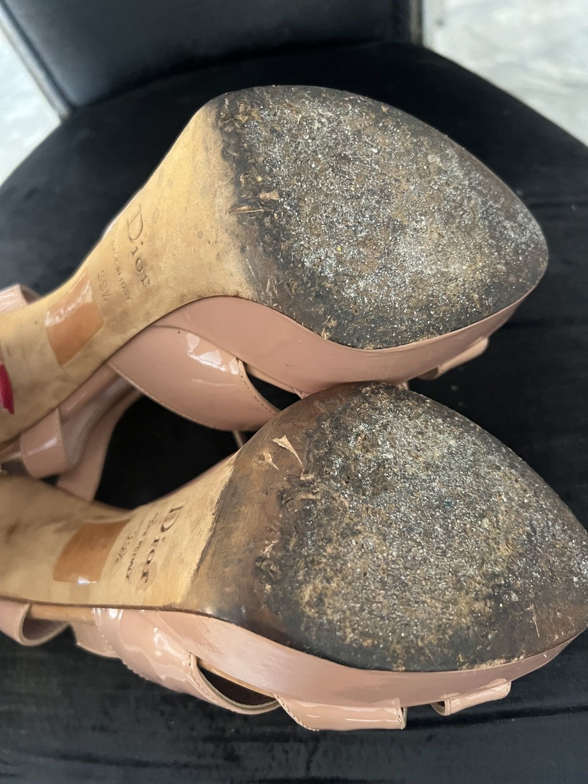 Dior Dior Nude Patent Leather Platform Heels Size US 8.5 / IT 38.5 - 19 Thumbnail