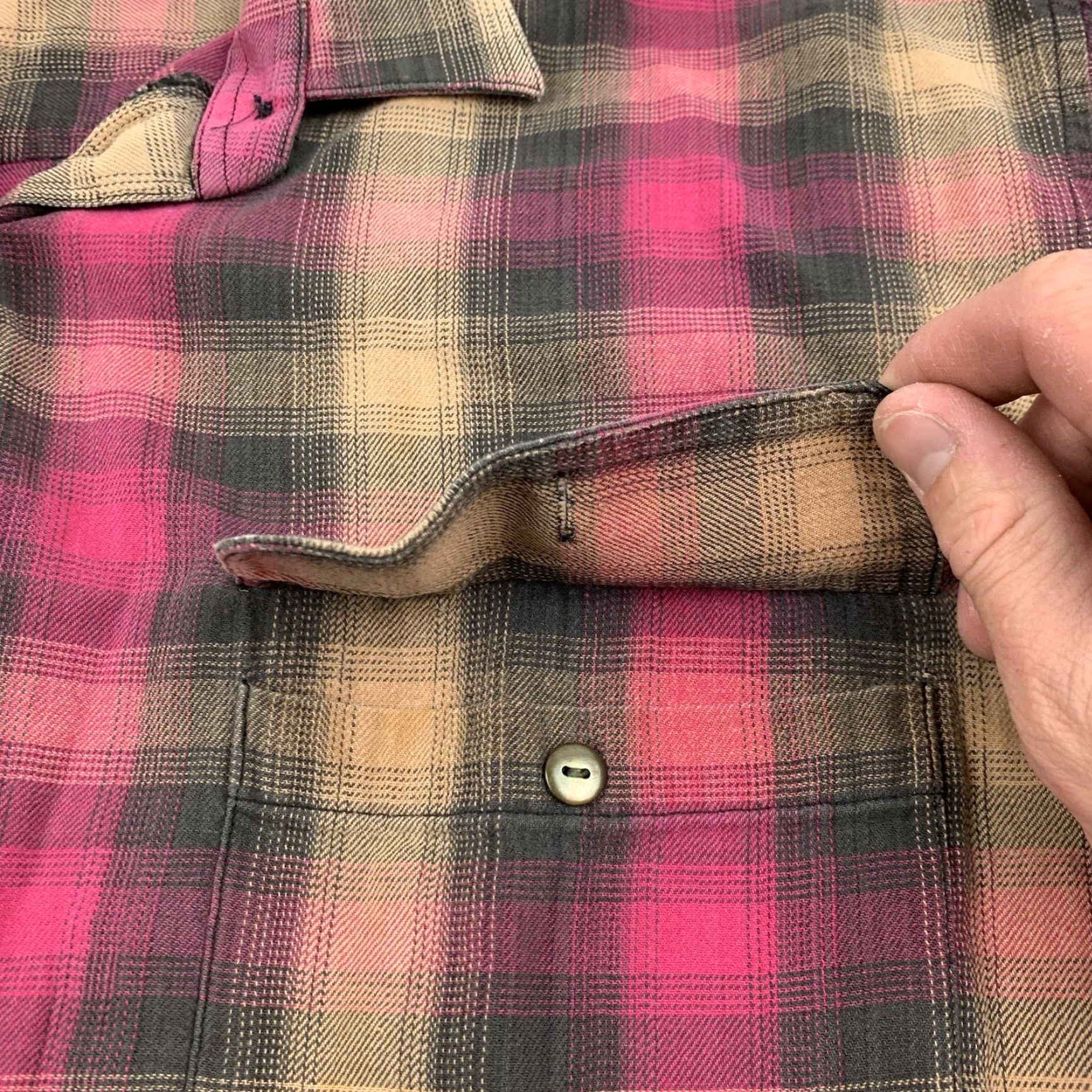 Vintage VINTAGE Chic Shirt Women L Pink Plaid Lightweight 90s Y2K Button-Up/Flannel Size L / US 10 / IT 46 - 3 Thumbnail