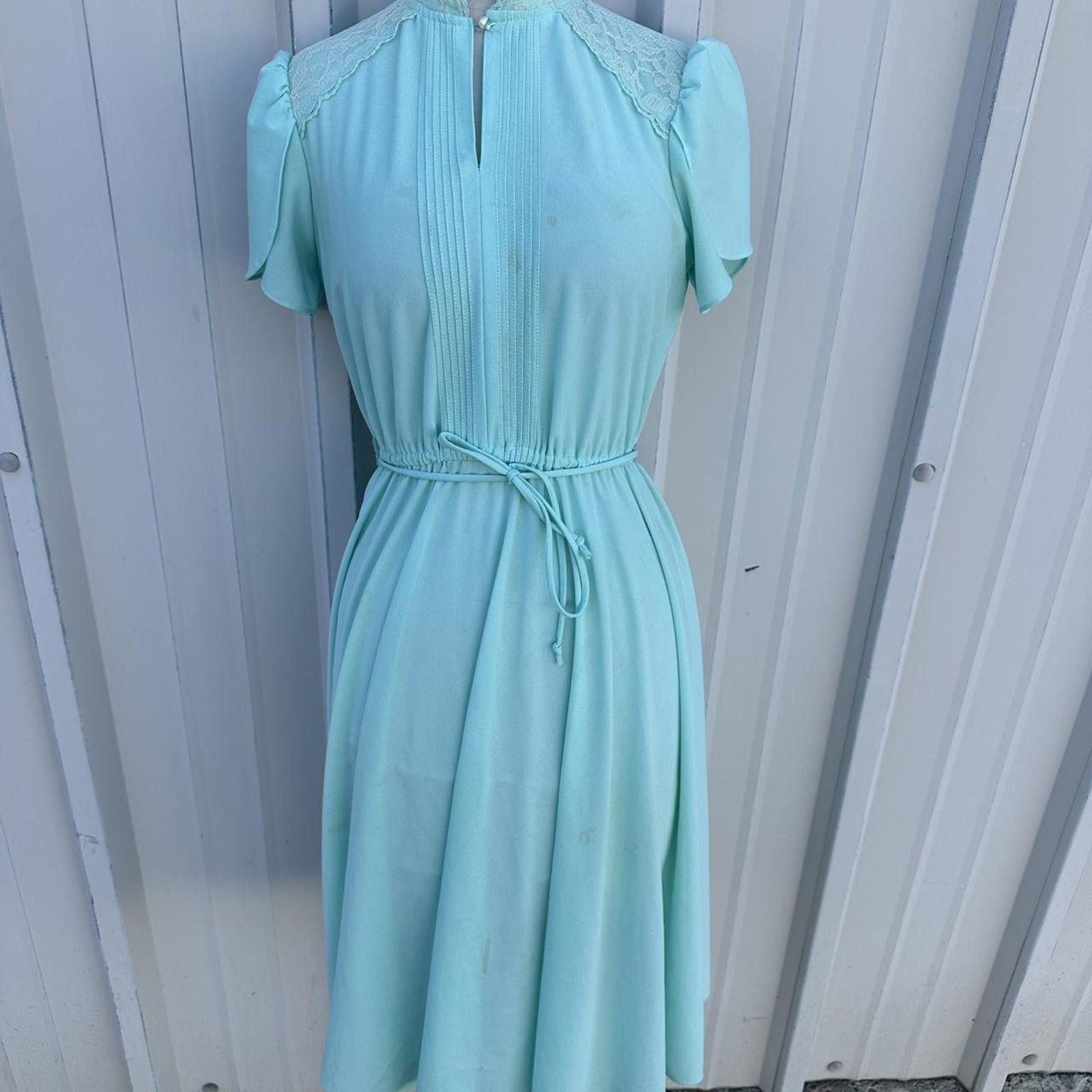 Other Teal blue vintage 50s midi dress #mididress Size S / US 4 / IT 40 - 1 Thumbnail