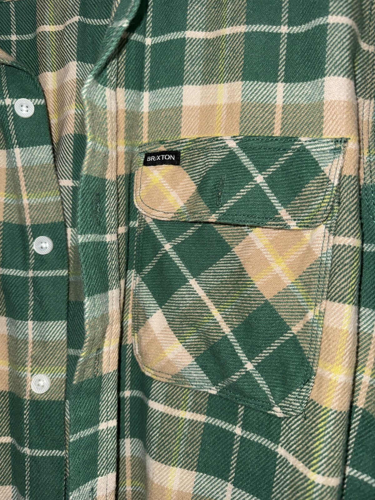 Brixton Brixton green/gold flannel Size US L / EU 52-54 / 3 - 4 Thumbnail