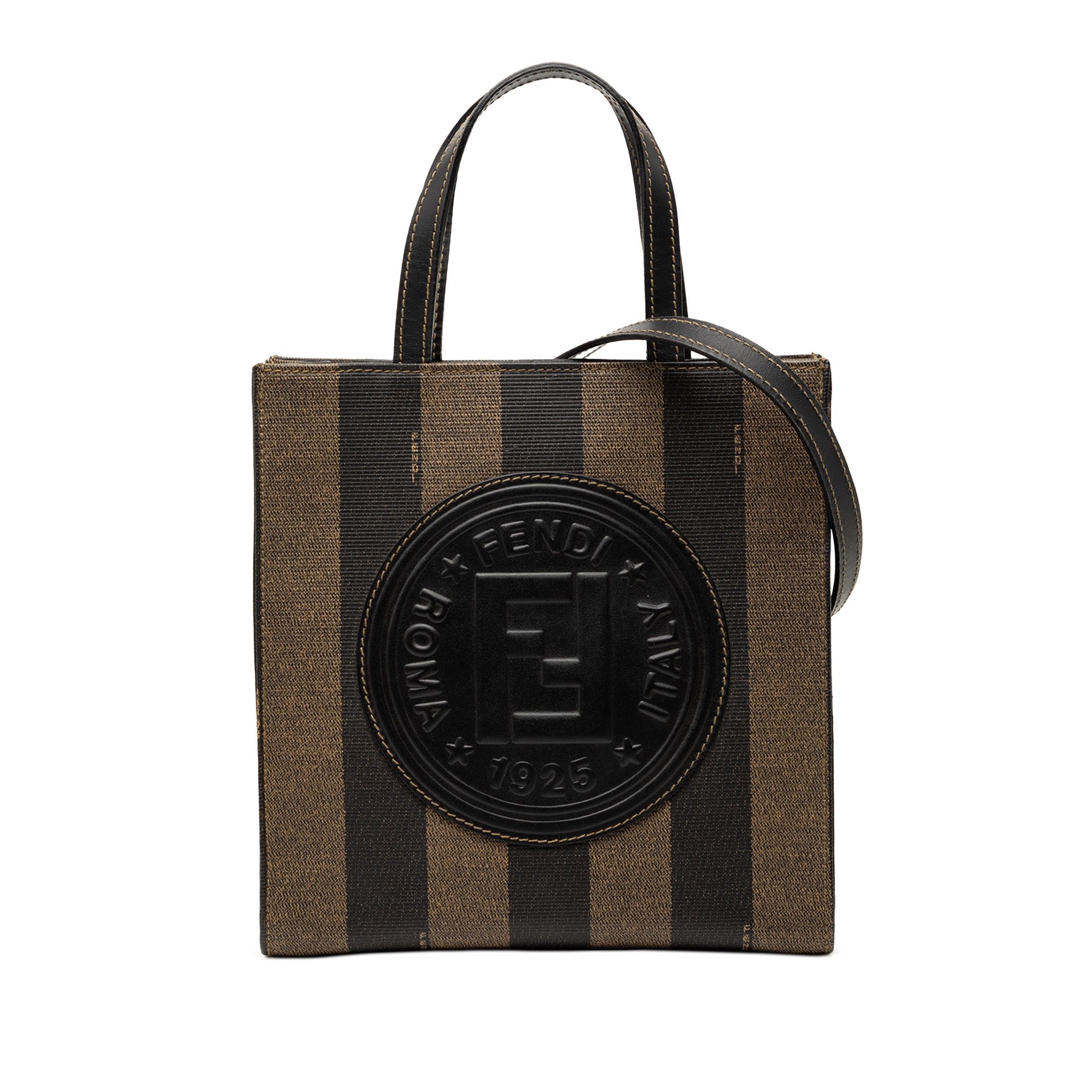 Fendi Fendi Pequin Coated Canvas Logo Convertible Tote Size ONE SIZE - 1 Thumbnail