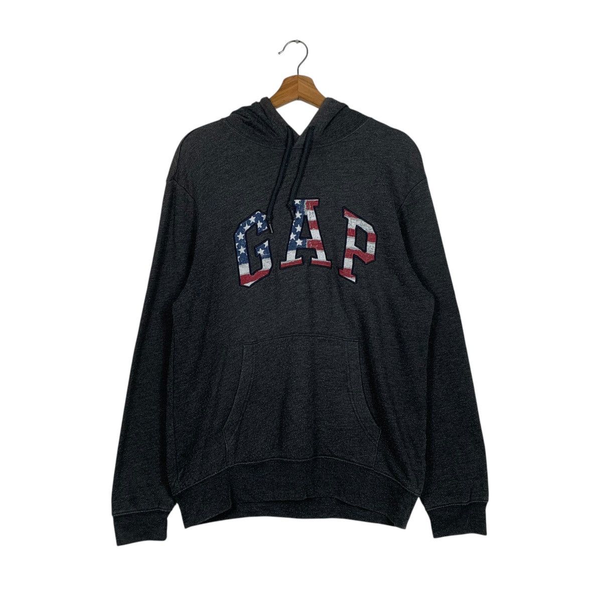Gap Vintage Gap USA Flag Big Logo Hoodie Size US M / EU 48-50 / 2 - 10 Thumbnail