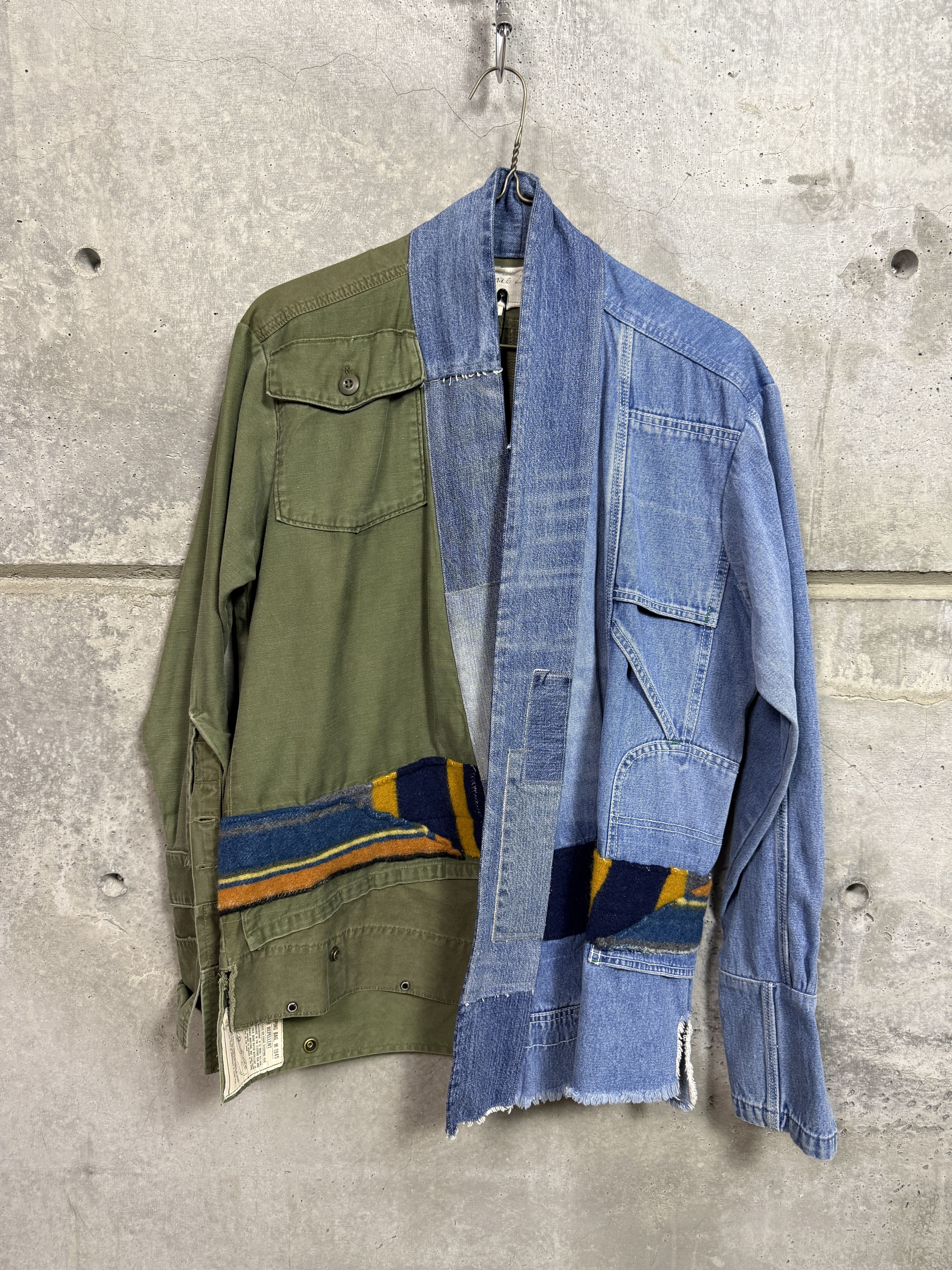 Greg Lauren $1800 Greg Lauren Denim Baker Kimono Patchwork GL1 Size US L / EU 52-54 / 3 - 6 Thumbnail