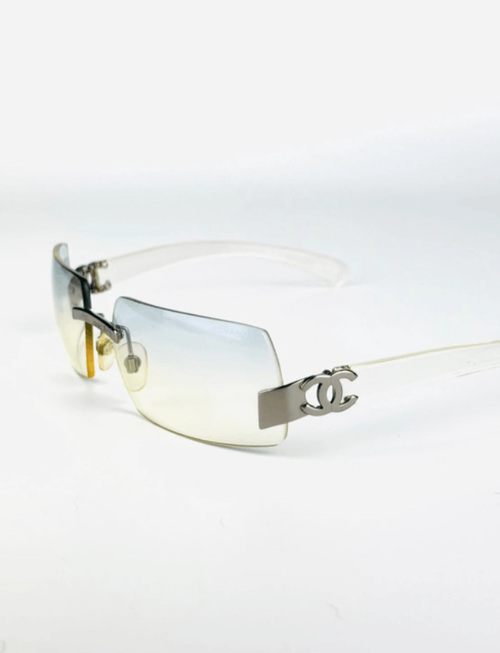 Chanel Chanel Sunglasses 4048 Rhinestone Logo Rimless 4017 Vintage Size ONE SIZE - 5 Thumbnail