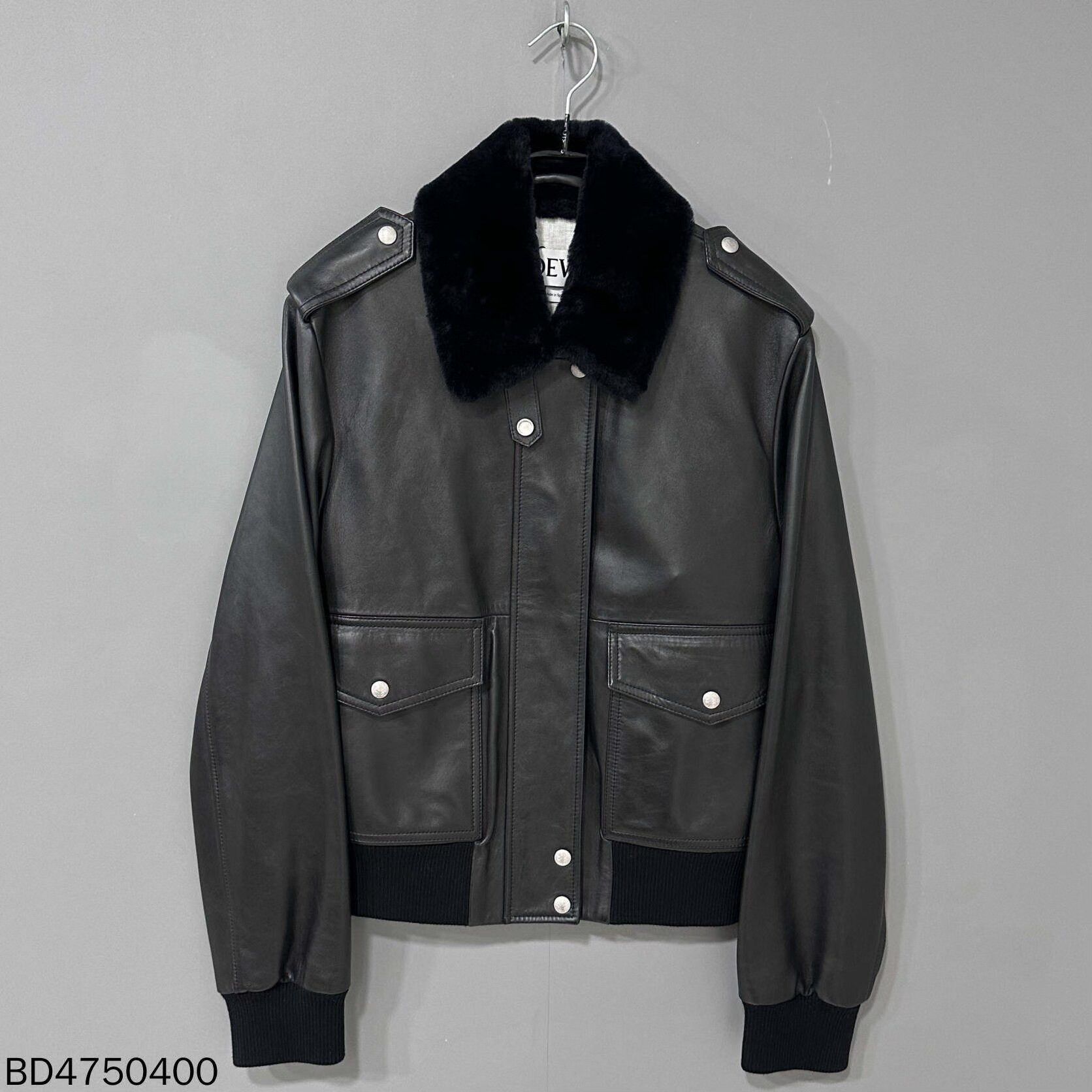 Loewe LOEWE Black Lamb Fur Collar Jacket Size US S / EU 44-46 / 1 - 1 Thumbnail