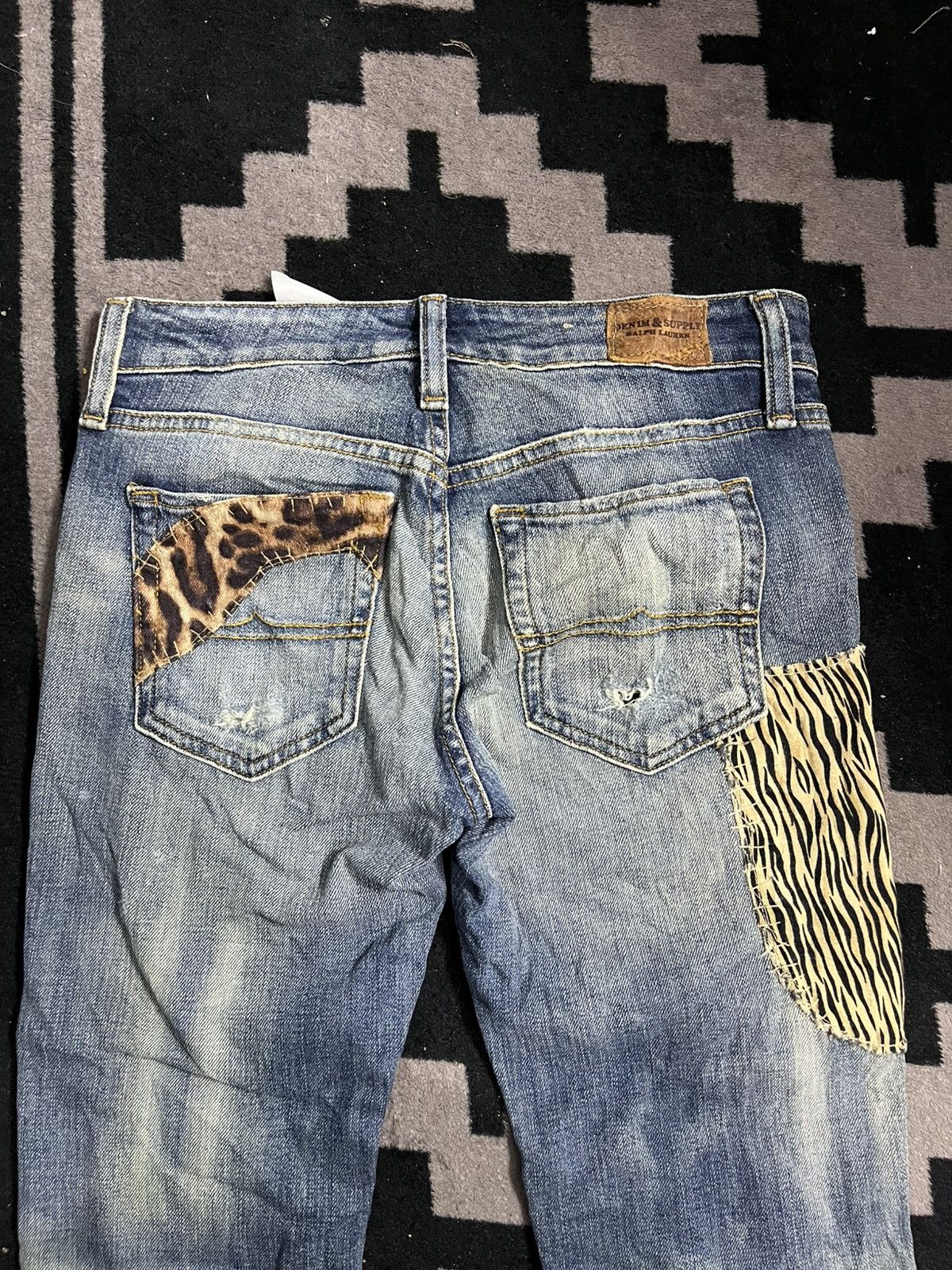 Denim & Supply Ralph Lauren Denim & supply sashiko patch leopard distressed jeans Size US 26 / EU 42 - 4 Thumbnail