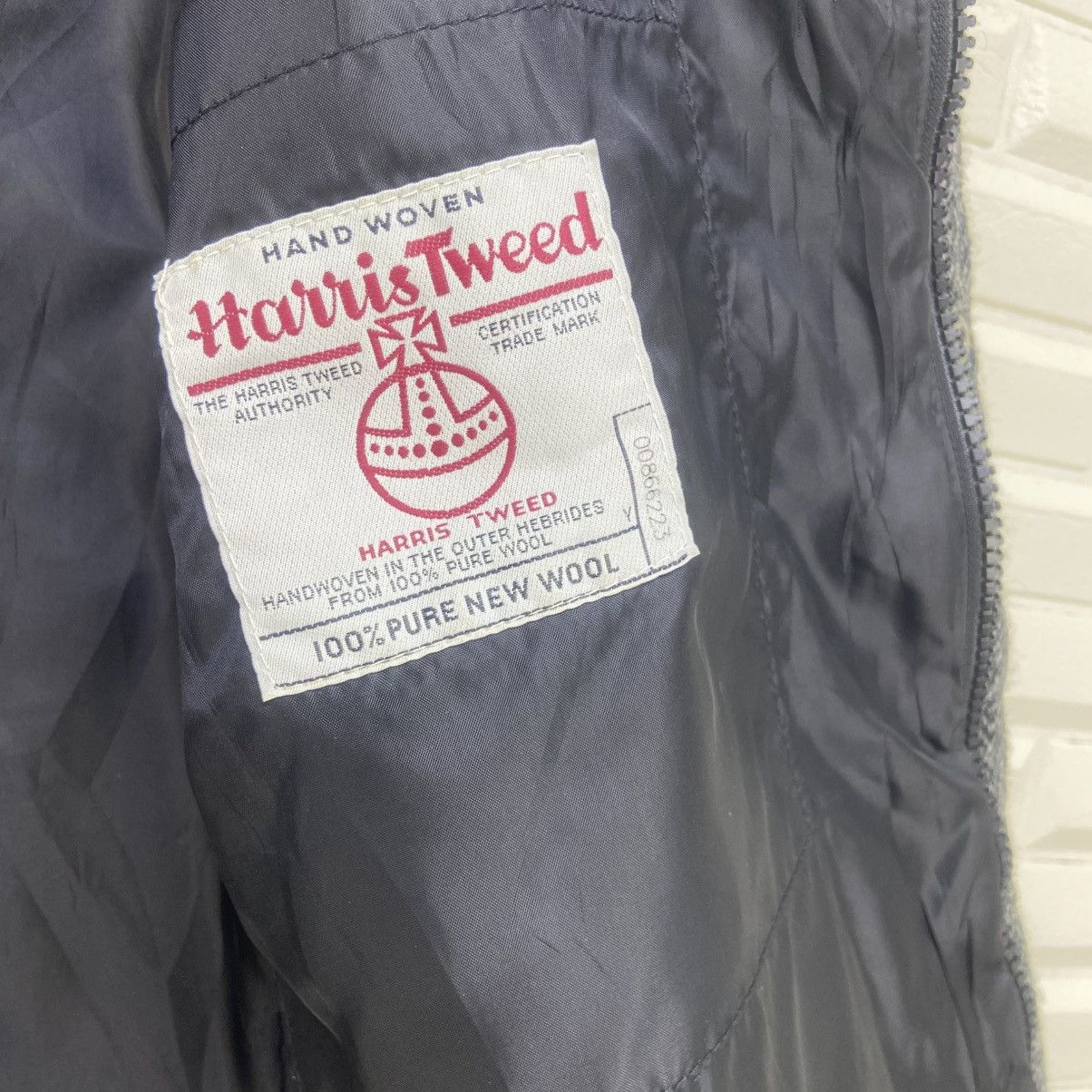 Harris Tweed X Peregrine Herringbone Wool Blend Coat