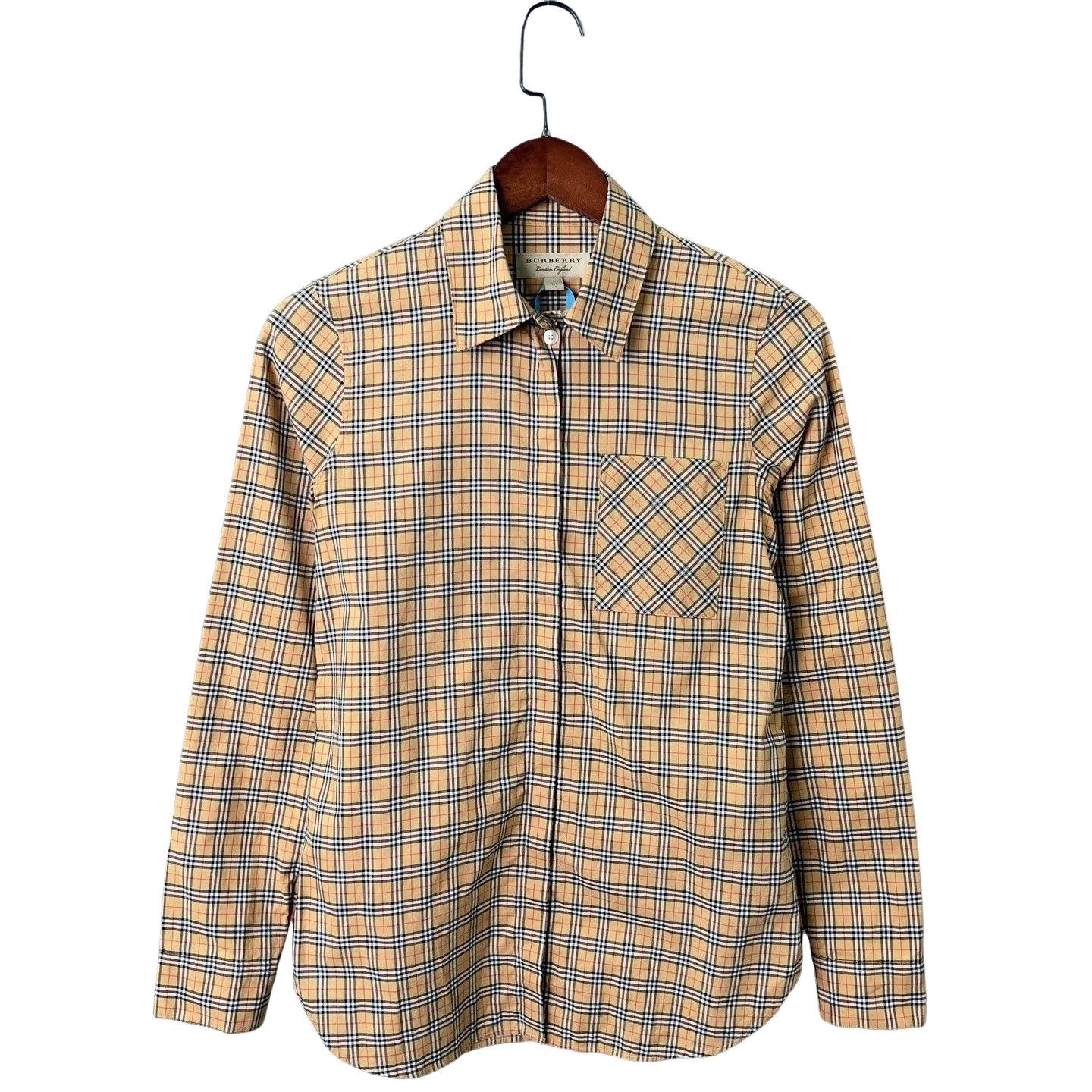 Burberry Burberry Vintage Check Cotton Shirt Size US 2 Size XS / US 0-2 / IT 36-38 - 1 Thumbnail