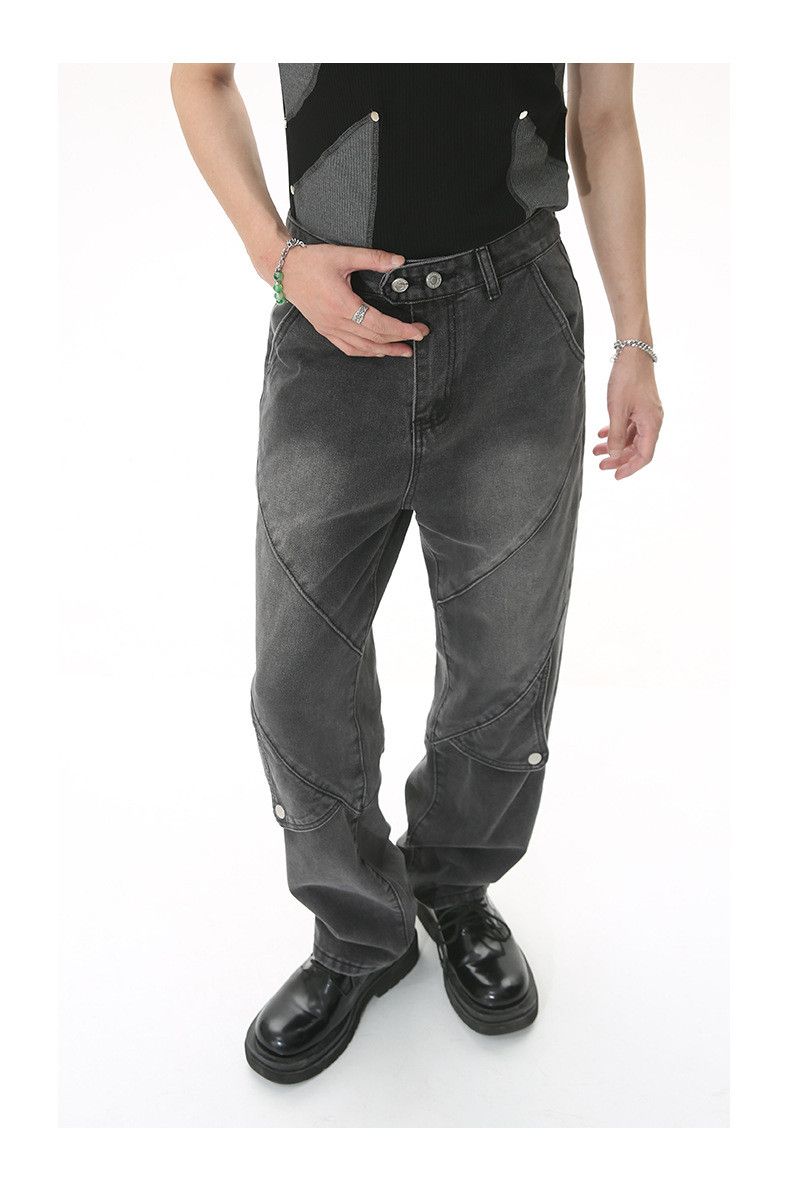 Japanese Brand × Jean Vintage motorcycle heavy-duty patchwork cargo jeans Size US 32 / EU 48 - 3 Thumbnail
