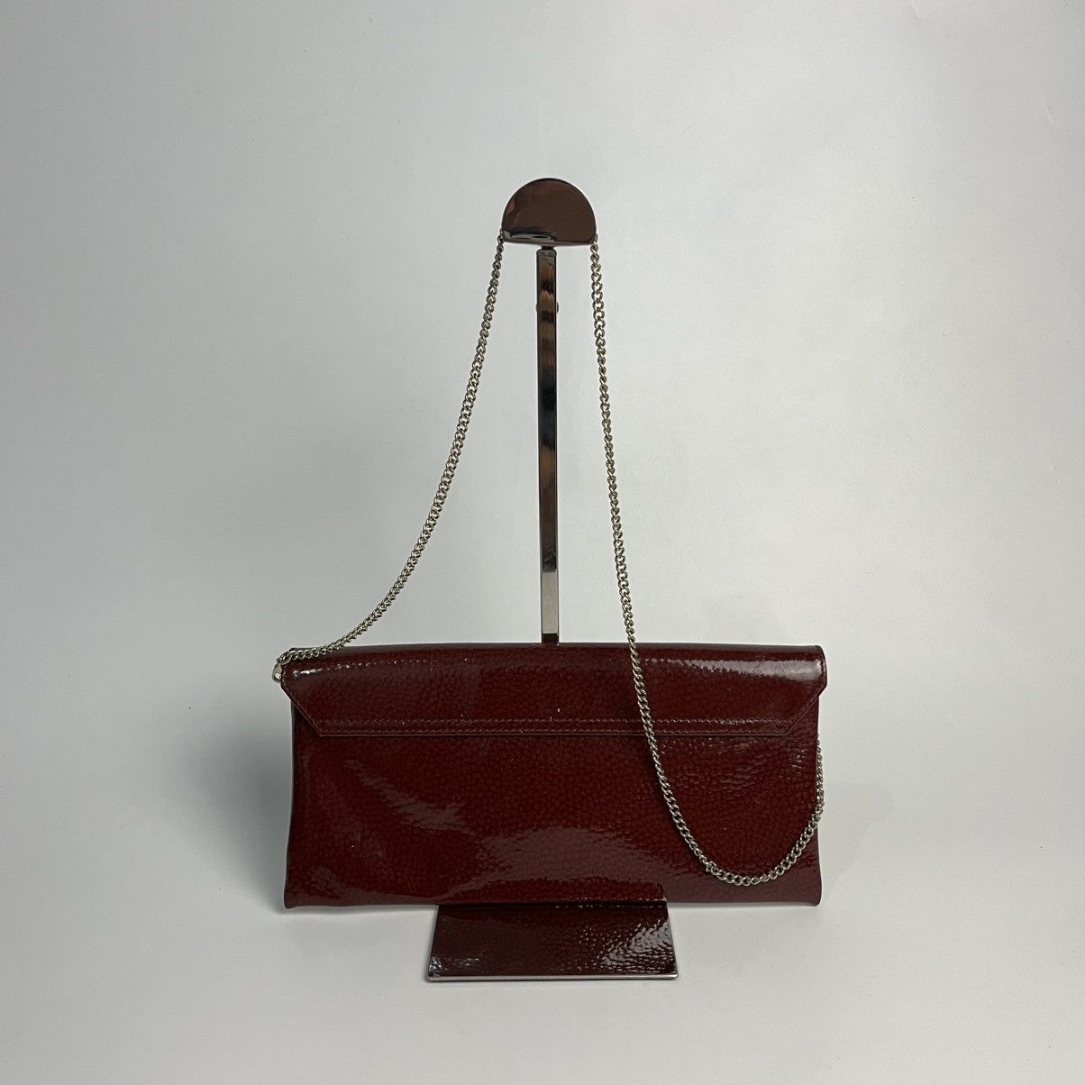 Vivienne Westwood Vivienne Westwood Oxblood Patent Leather Chain Envelope Bag Size ONE SIZE - 7 Thumbnail