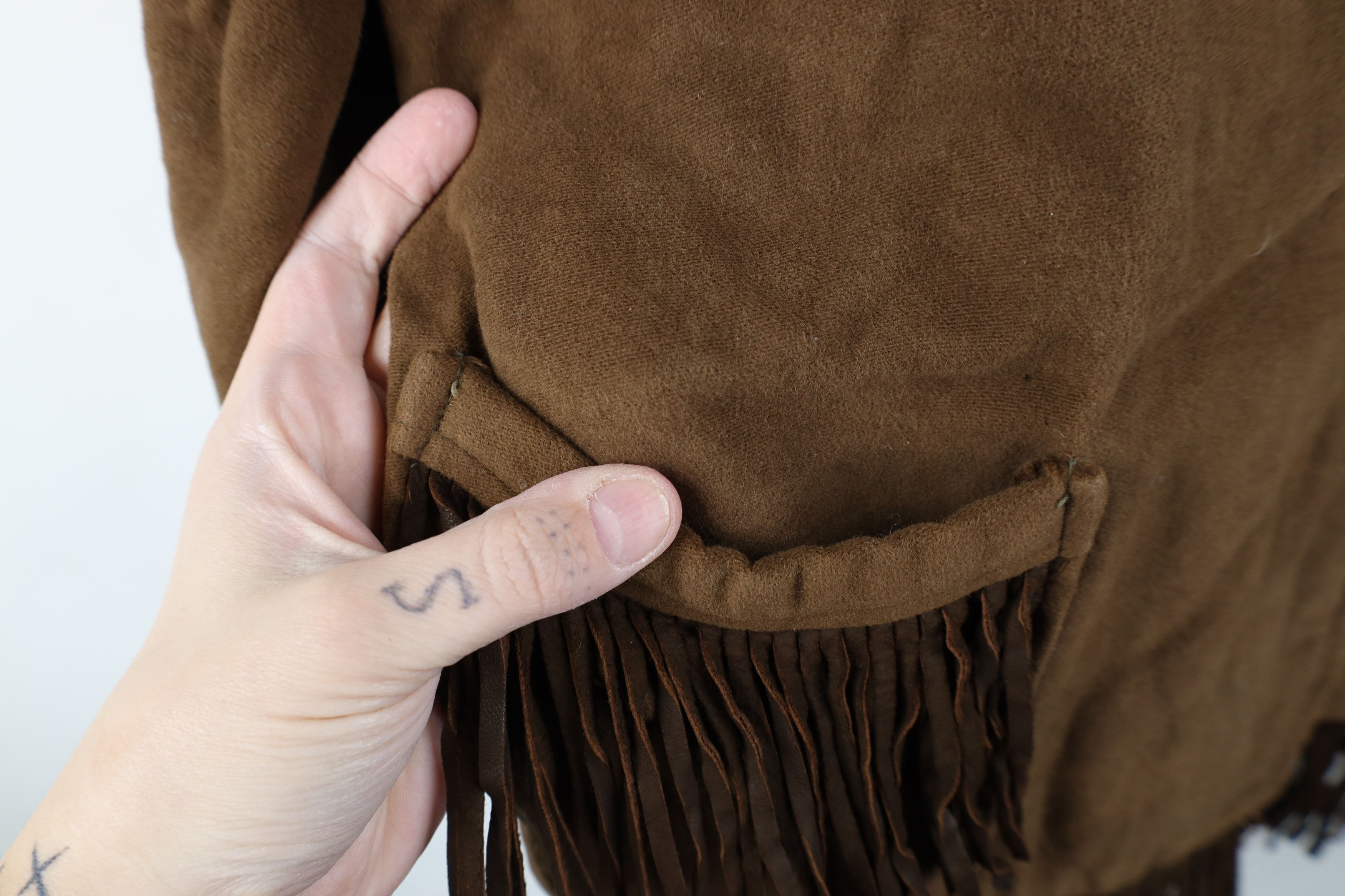 Vintage Vintage 60s 70s Western Fringed Button Jacket Brown USA Size XL / US 12-14 / IT 48-50 - 6 Thumbnail
